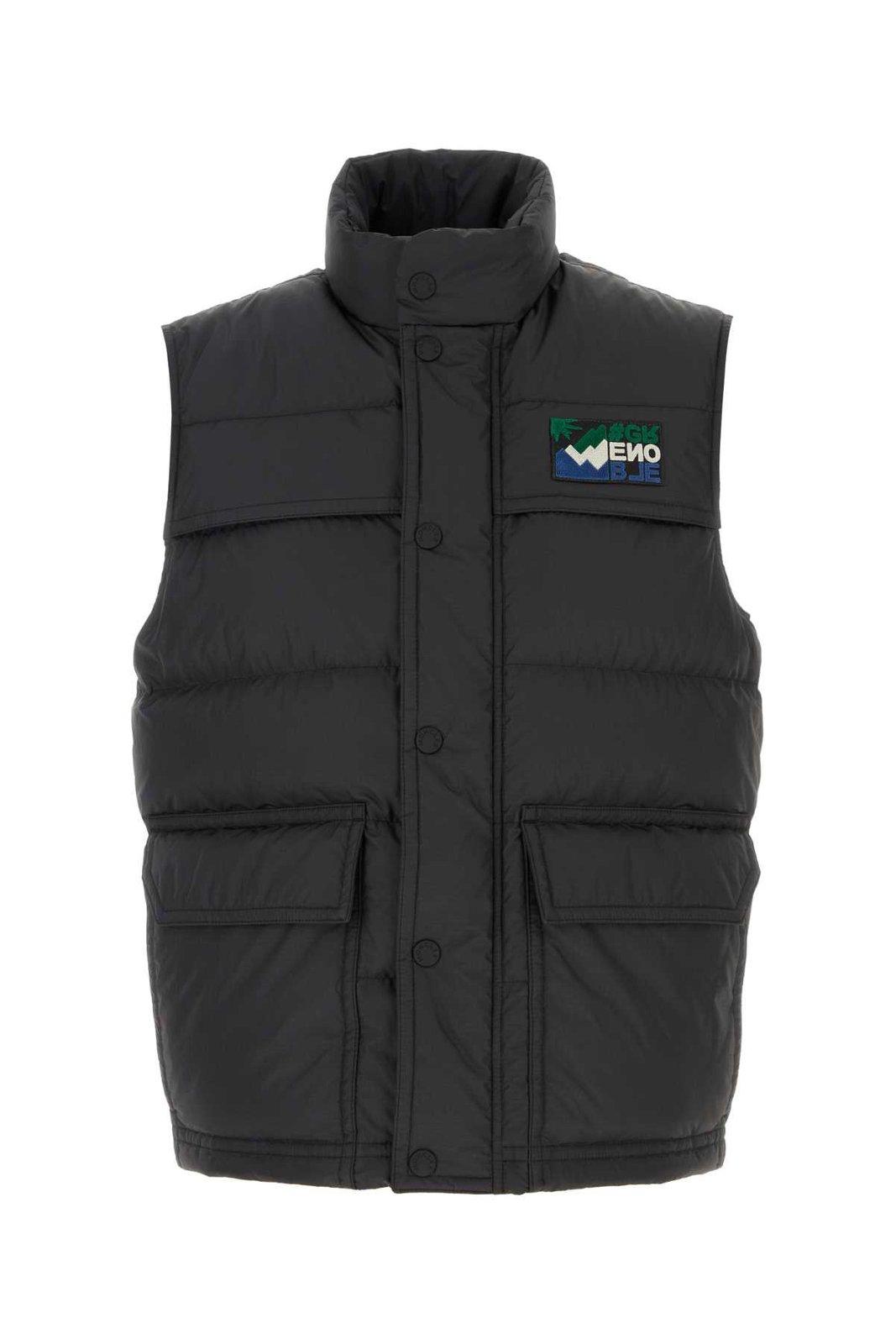 Logo Patch High Neck Gilet