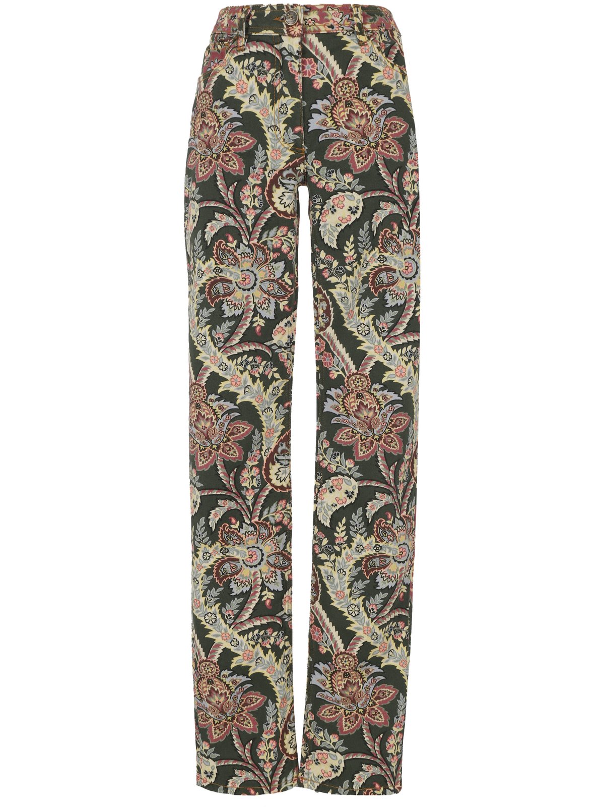 Paisley Printed Straight Leg Pants