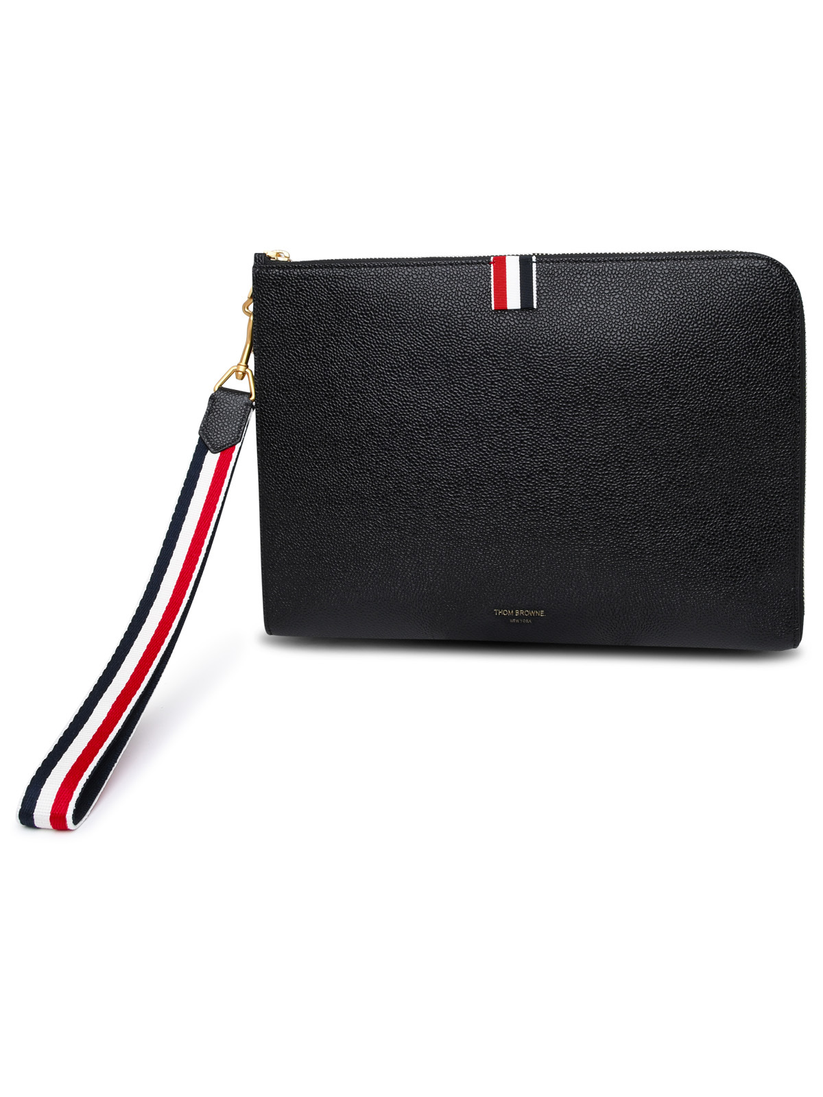 Medium Clutch Bag In Black Leather