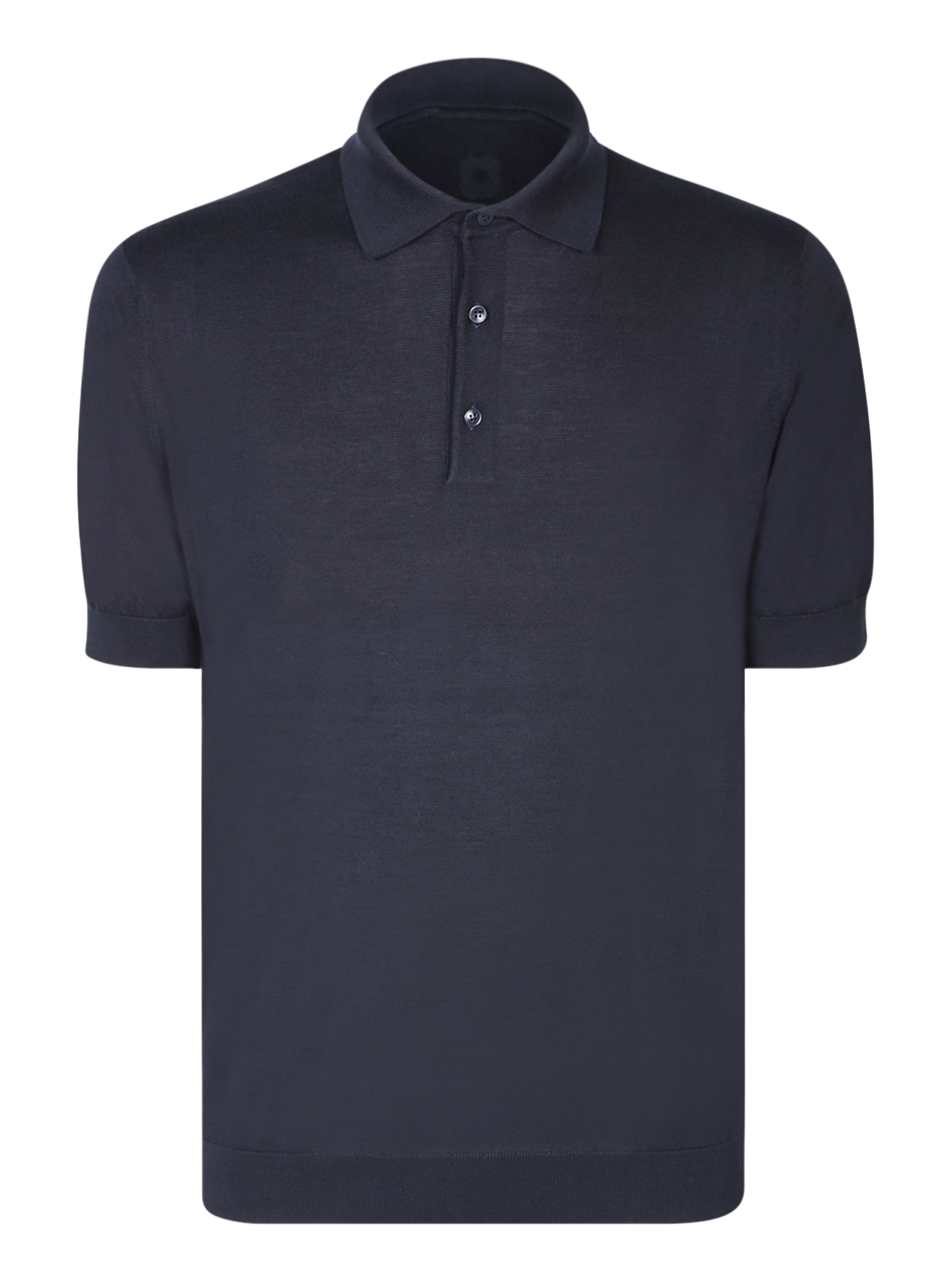 Navy Blue Cotton Polo Shirt