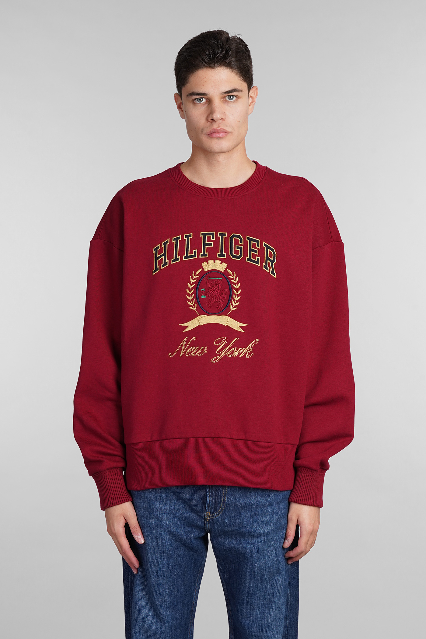 Sweatshirt In Bordeaux Cotton