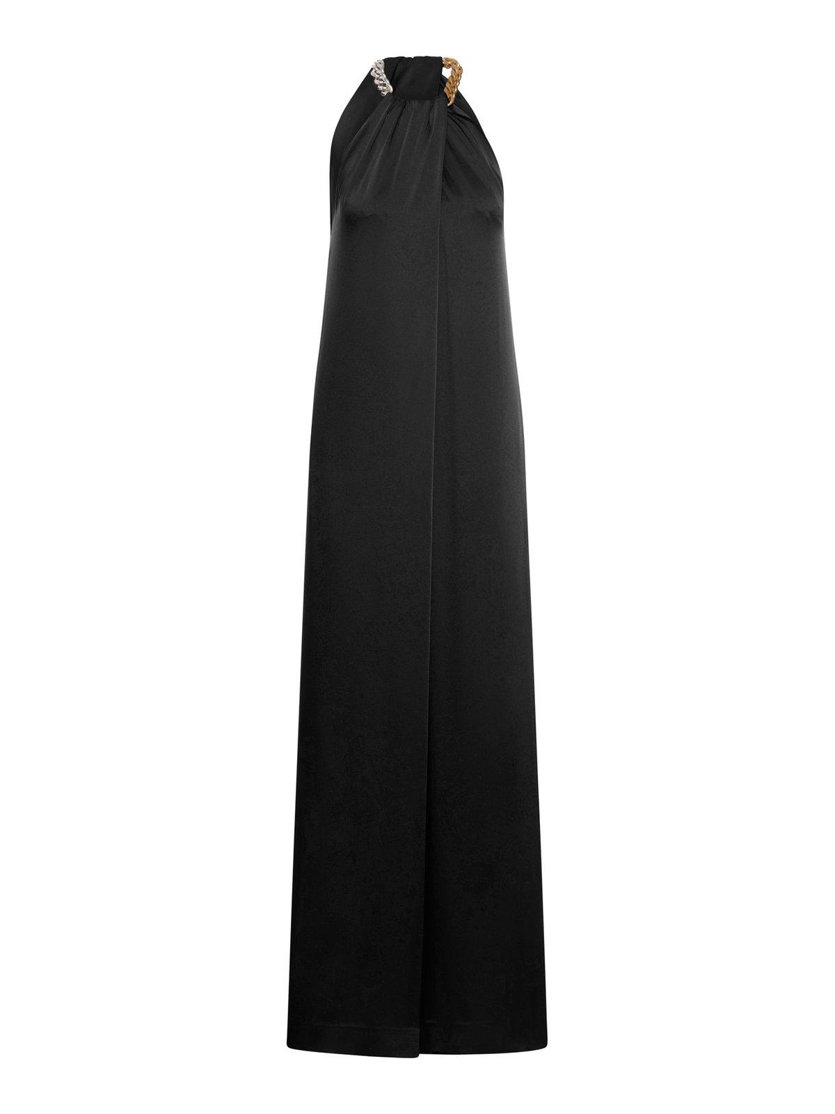 Chain Halterneck Sleeveless Maxi Dress