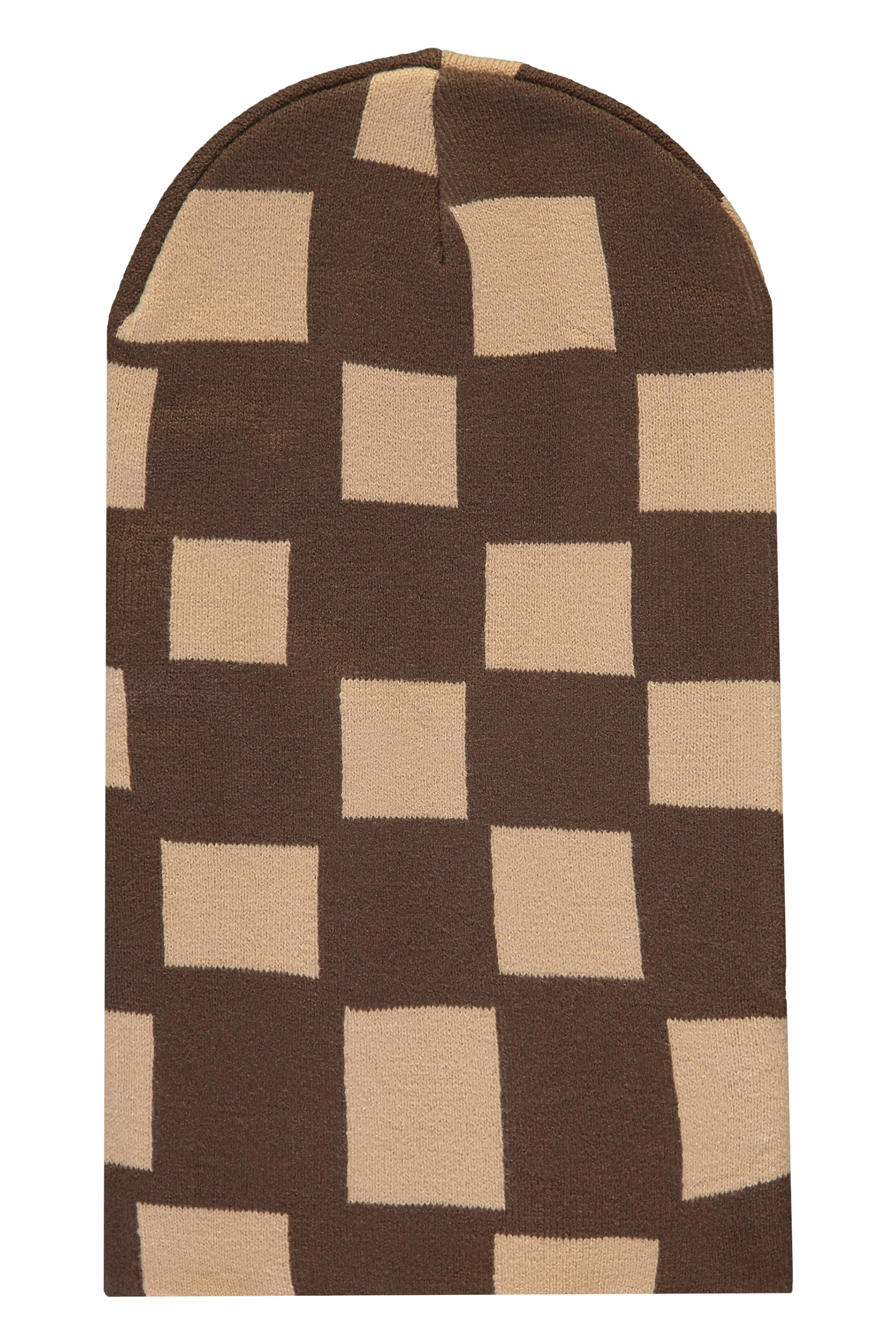 Market Checkered-pattern Balaclava In Brown
