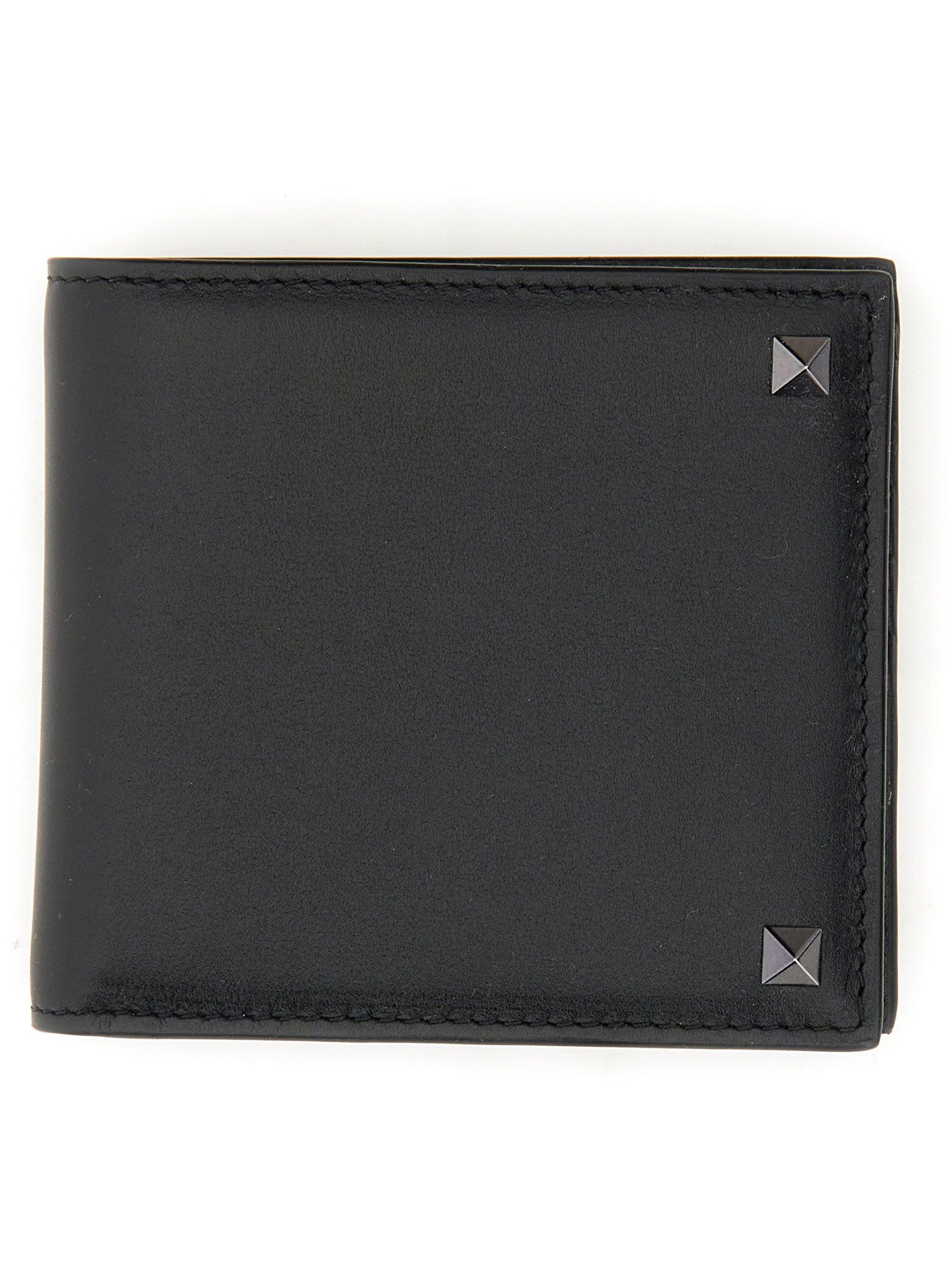 Rockstud Calfskin Wallet