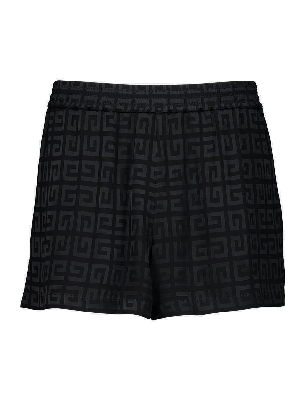 Monogrammed Elastic-waist Shorts