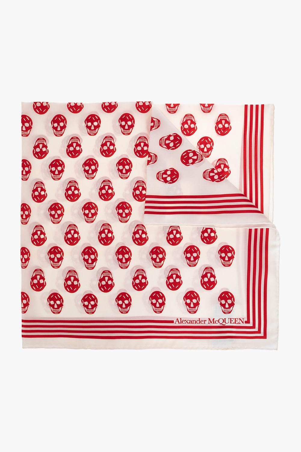 Skull Print Stripe Biker Scarf