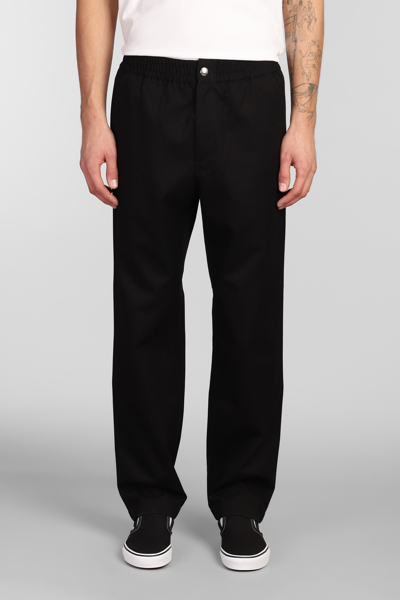 Maison Kitsuné Pants In Black Cotton