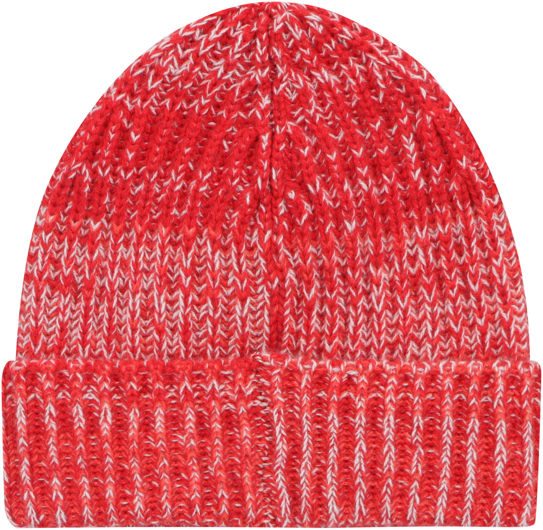 Malo Ribbed Knit Beanie In Red