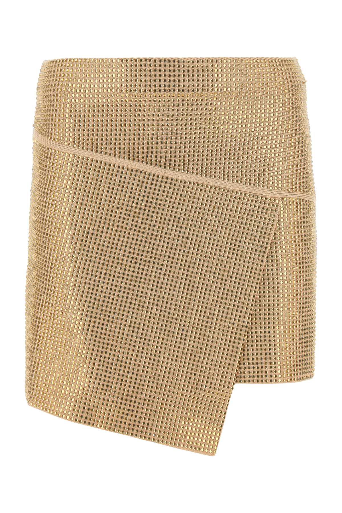 ANDREĀDAMO Embellished Viscose Blend Mini Skirt