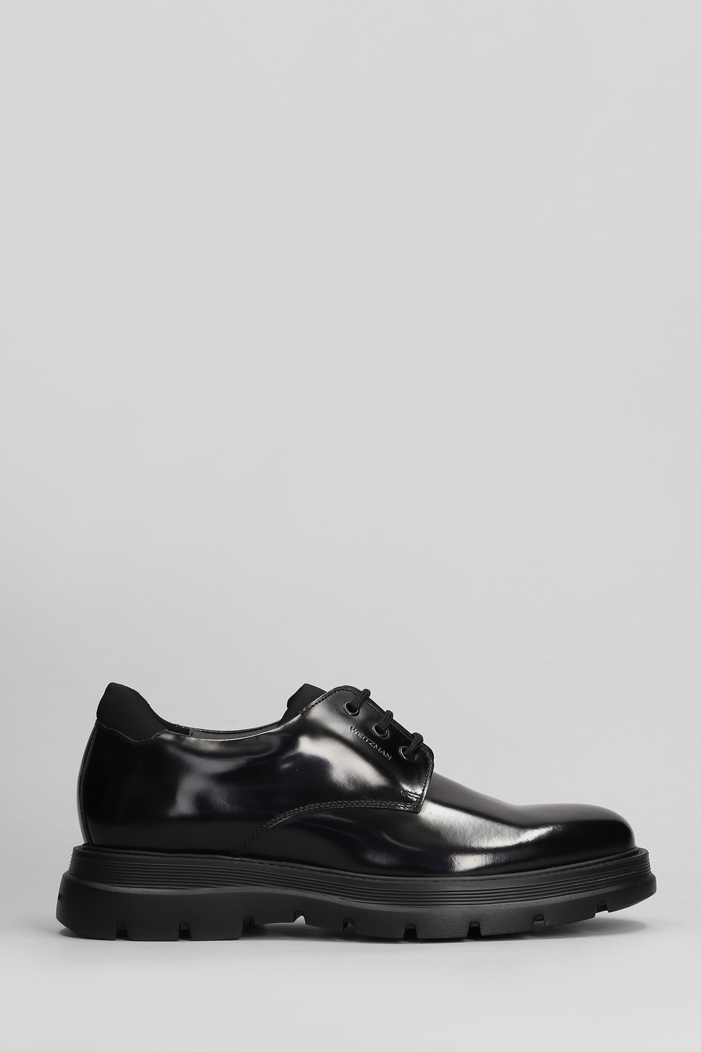 Ajay Lace Up Shoes In Black Leather