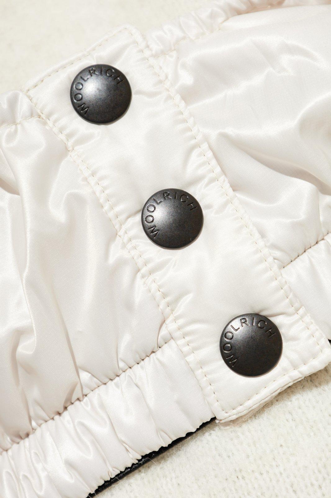 Woolrich Down Jacket In Windstopper Gore-tex In Cream