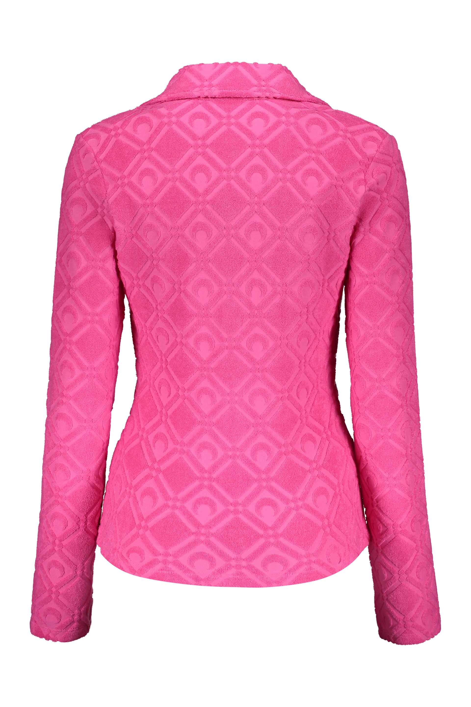 Marine Serre Jacquard Shirt In Fuchsia