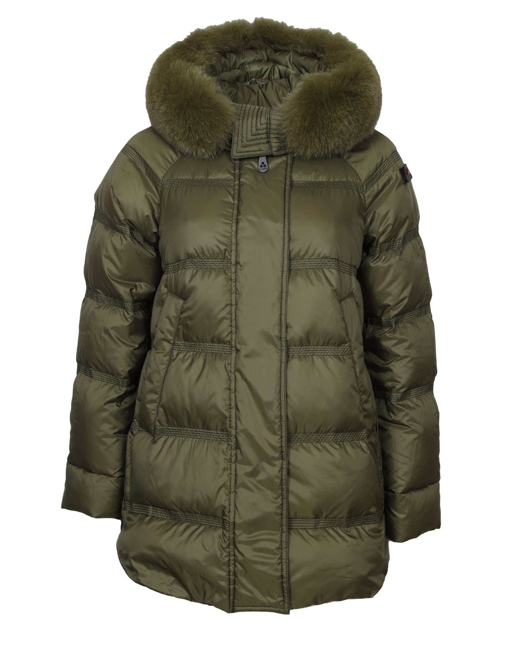 Takan Mqs 03 Fur Down Jacket Green Color Peuterey