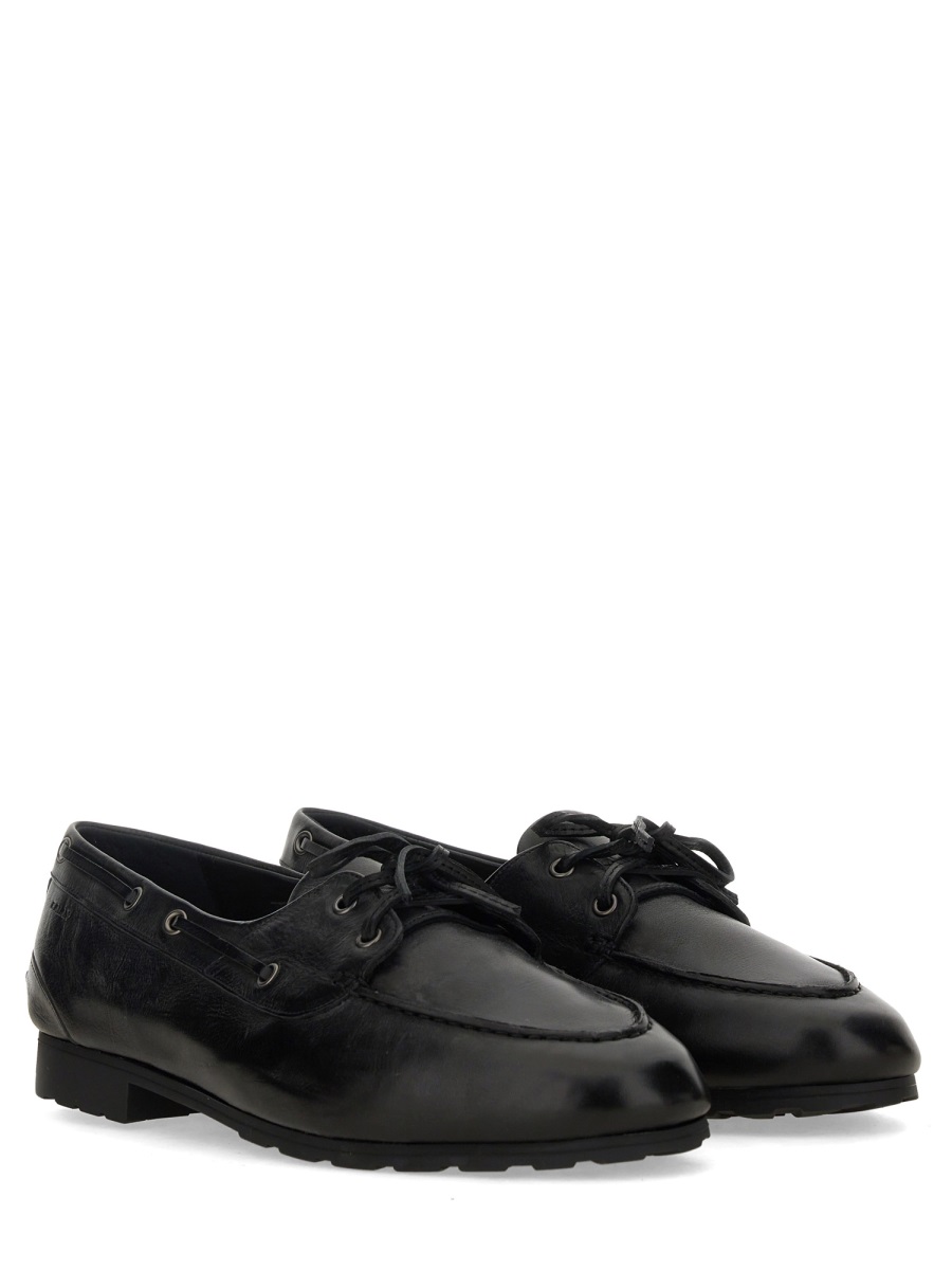 Shop Bally Leather Loafer In Black