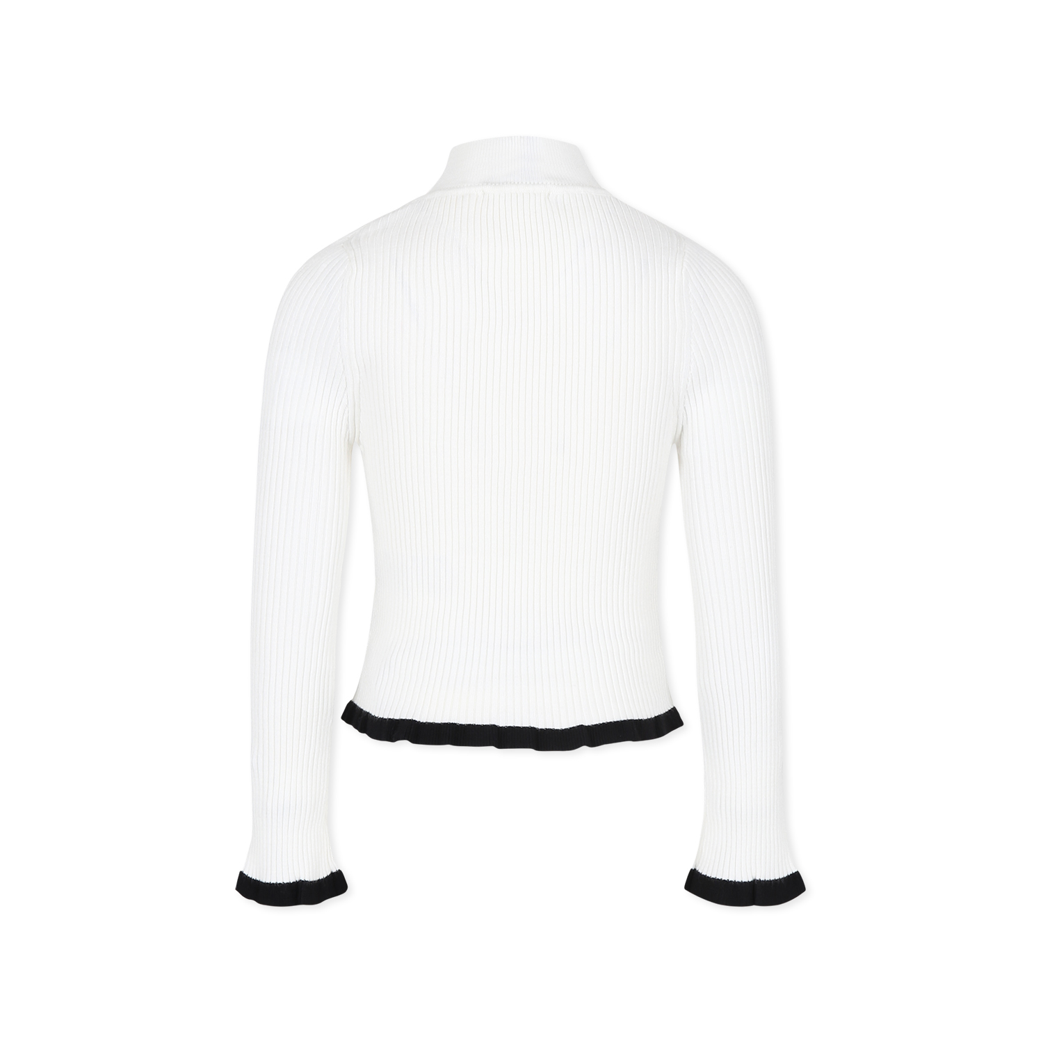 Msgm Ribbed Sweater In White