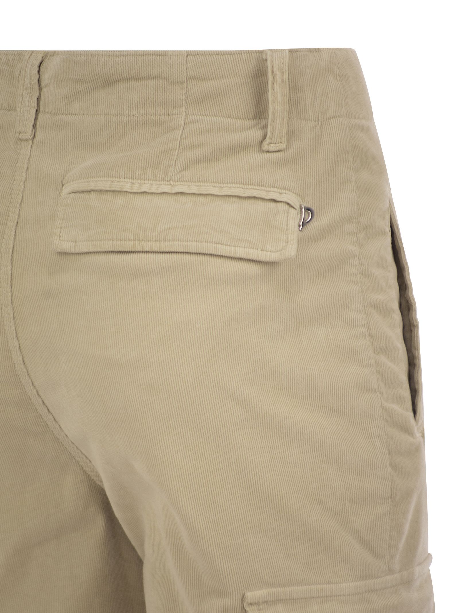 Dondup Velvet Cargo Pants - Eve In Ivory