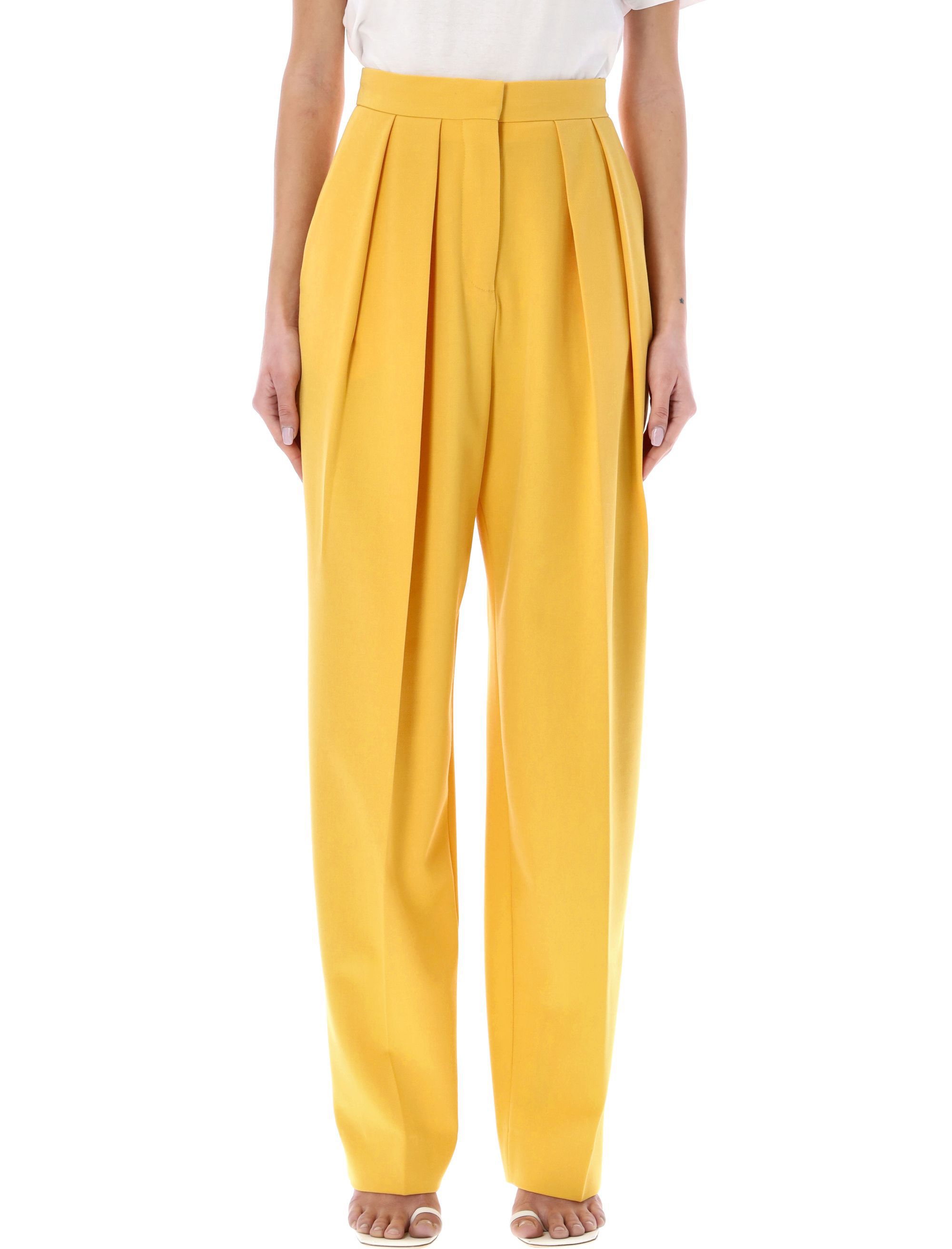 Pleat Front Straight Leg Trousers