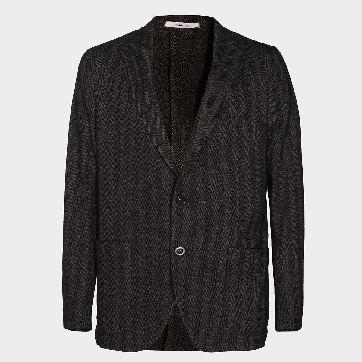 Black Cotton And Wool Blazer