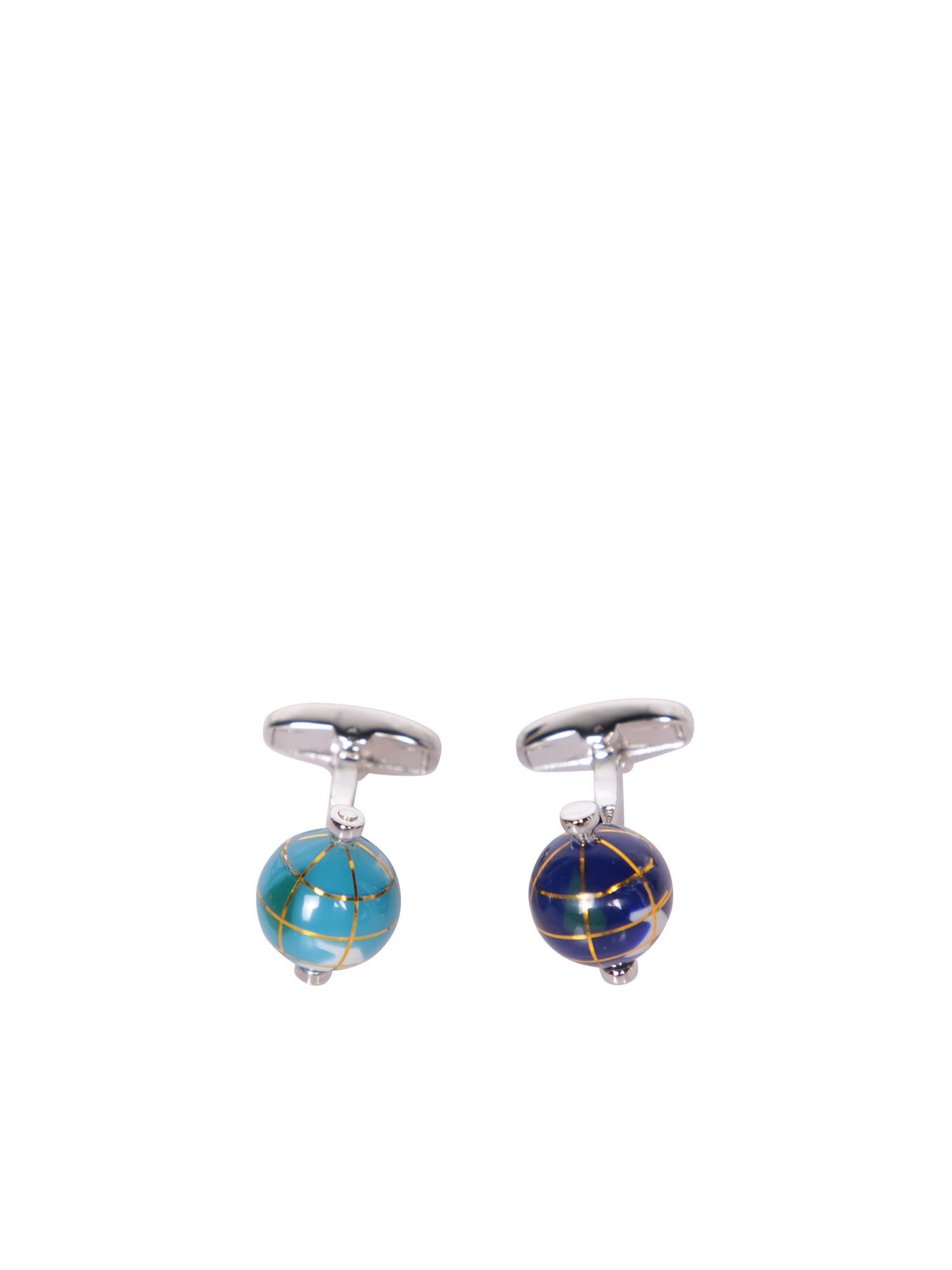 Globo Blue/silver Cufflink