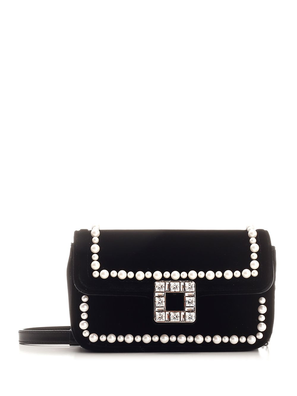 Shop Roger Vivier Jeu De Fille Clutch Bag In Black