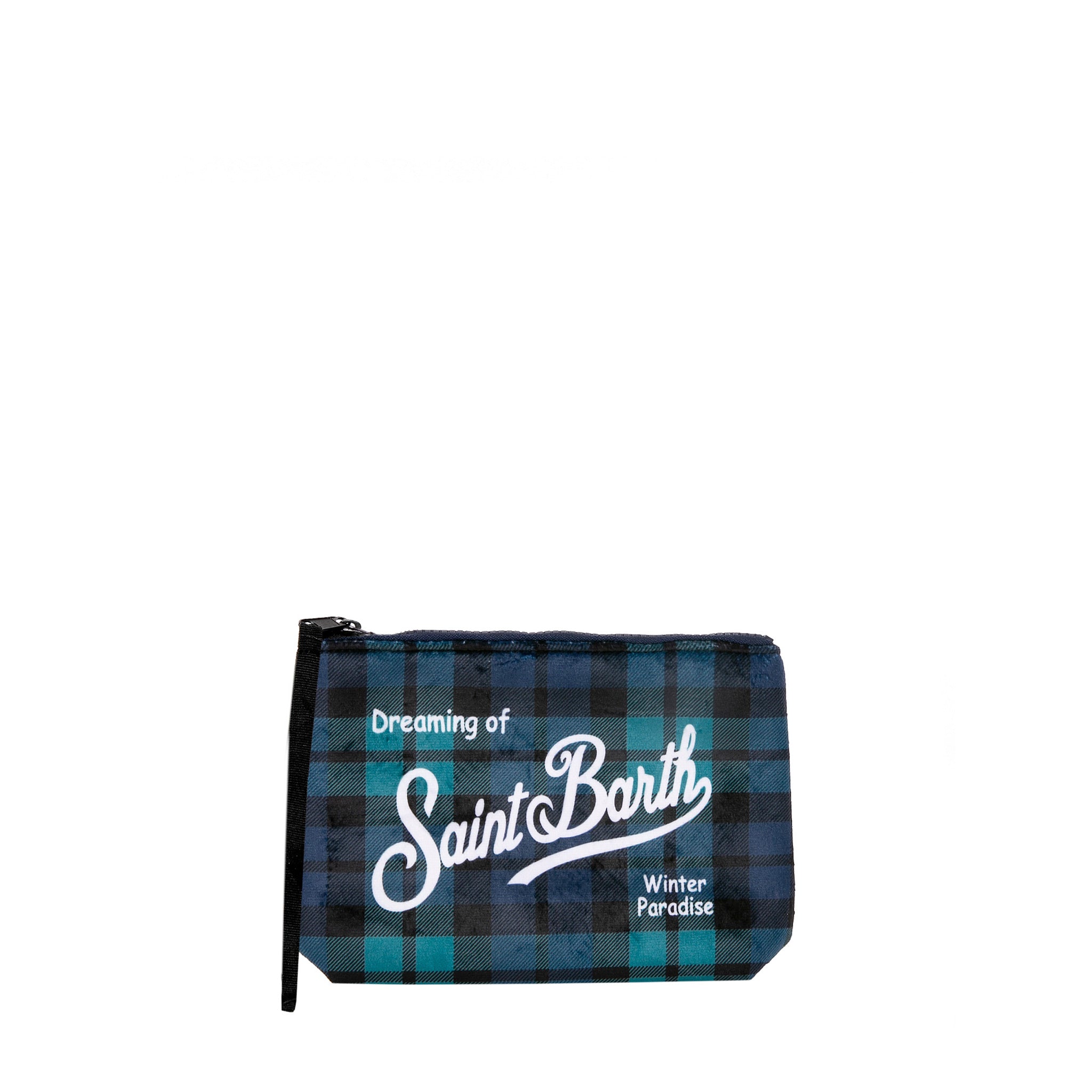 Aline Wooly Pochette With Green Tartan Print