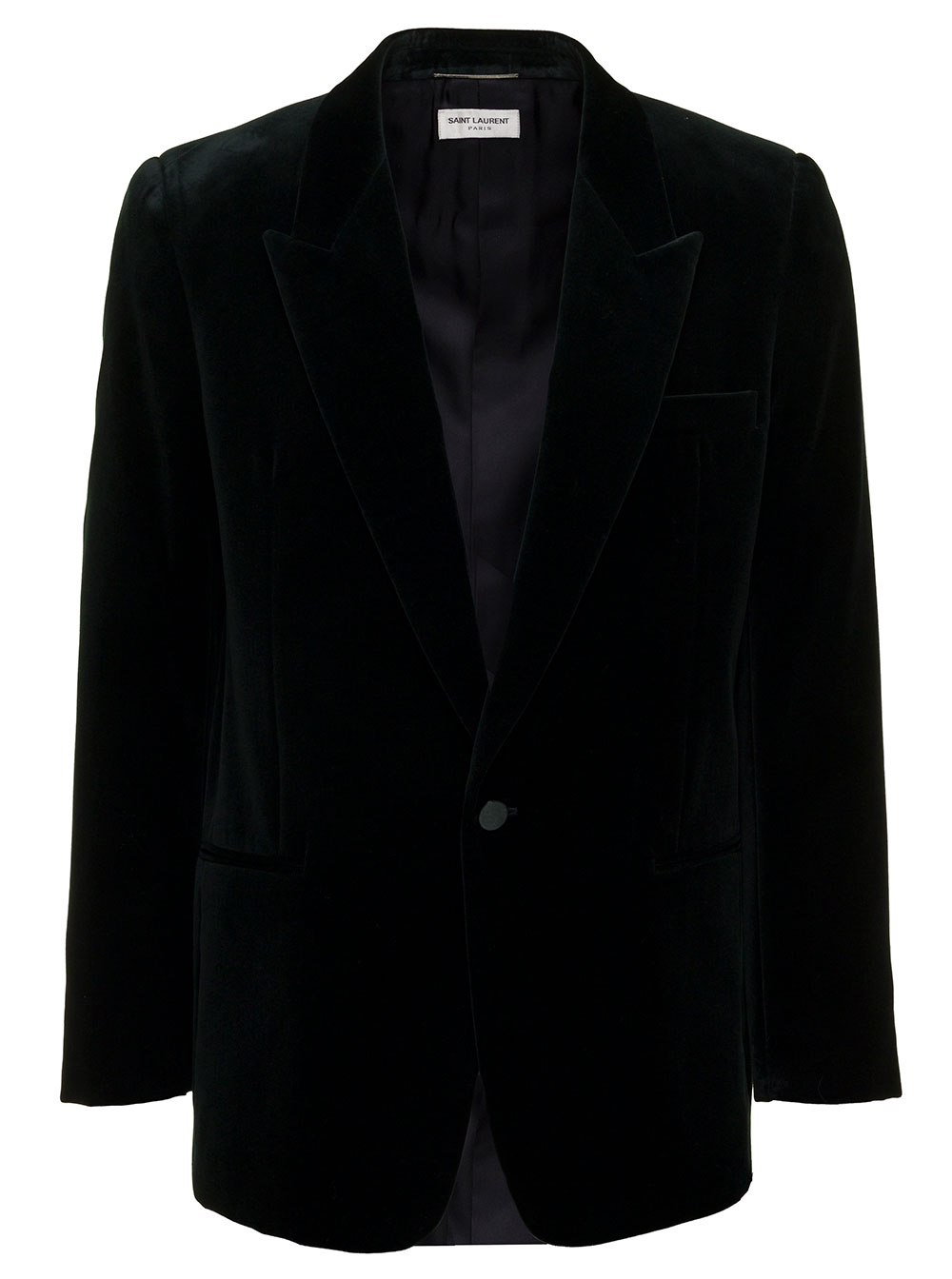 Single-breasted Jacket With Single Button In Velvet Man