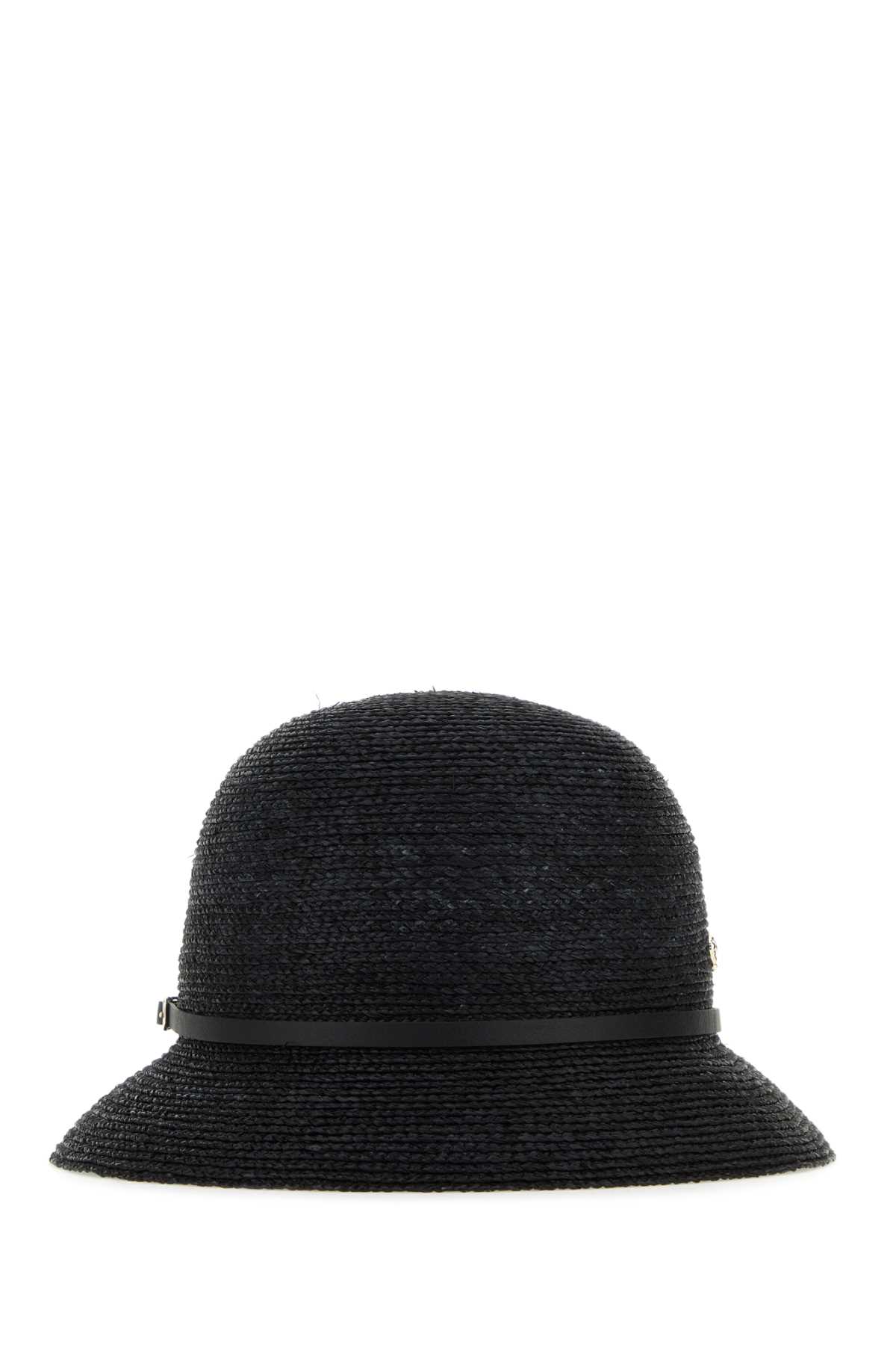 Black Raffia Hat