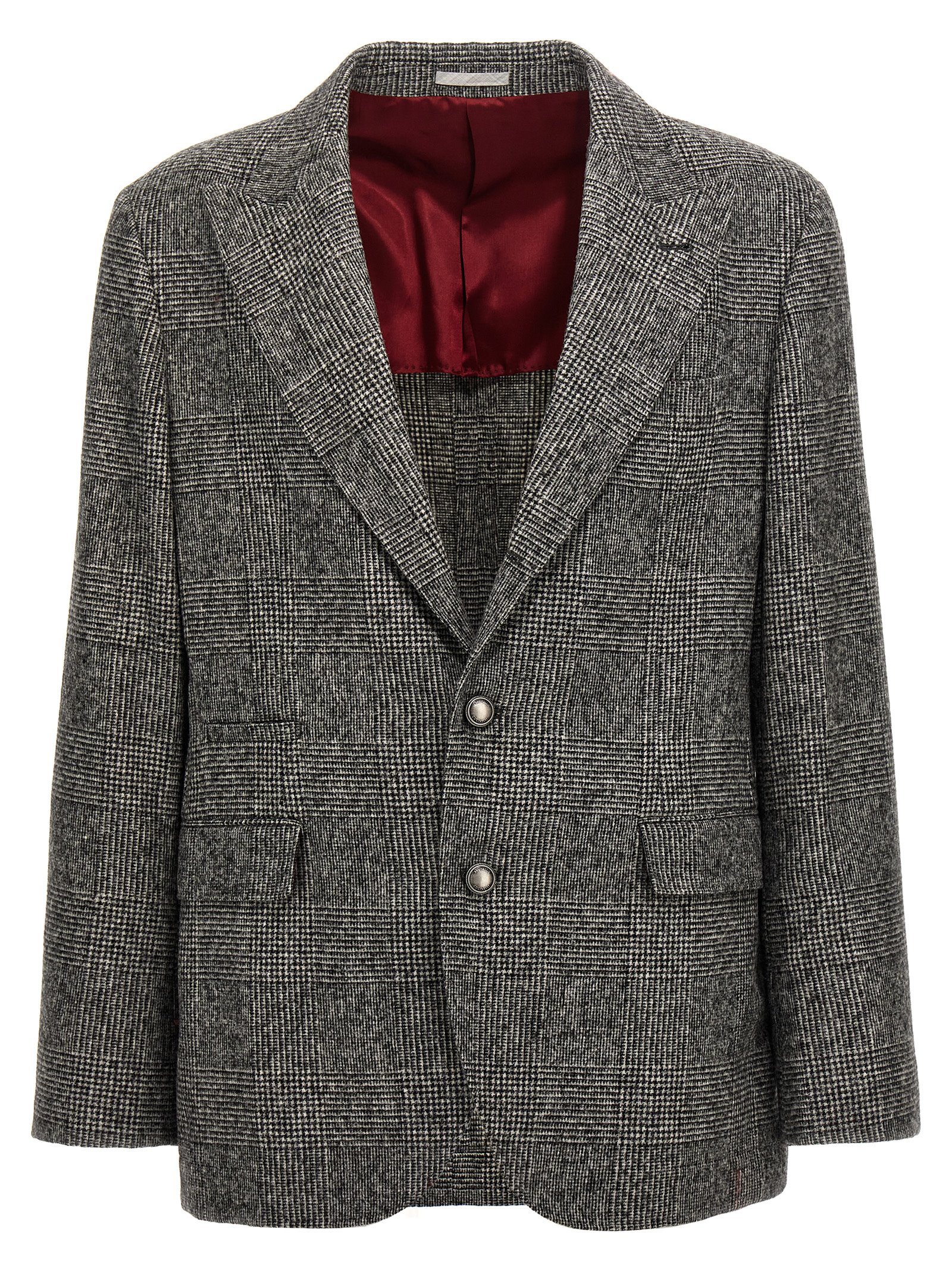 Check Single-breasted Blazer