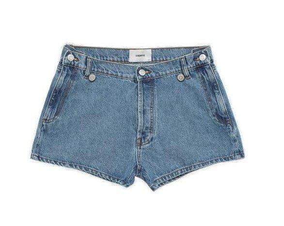 Button Detailed Denim Shorts