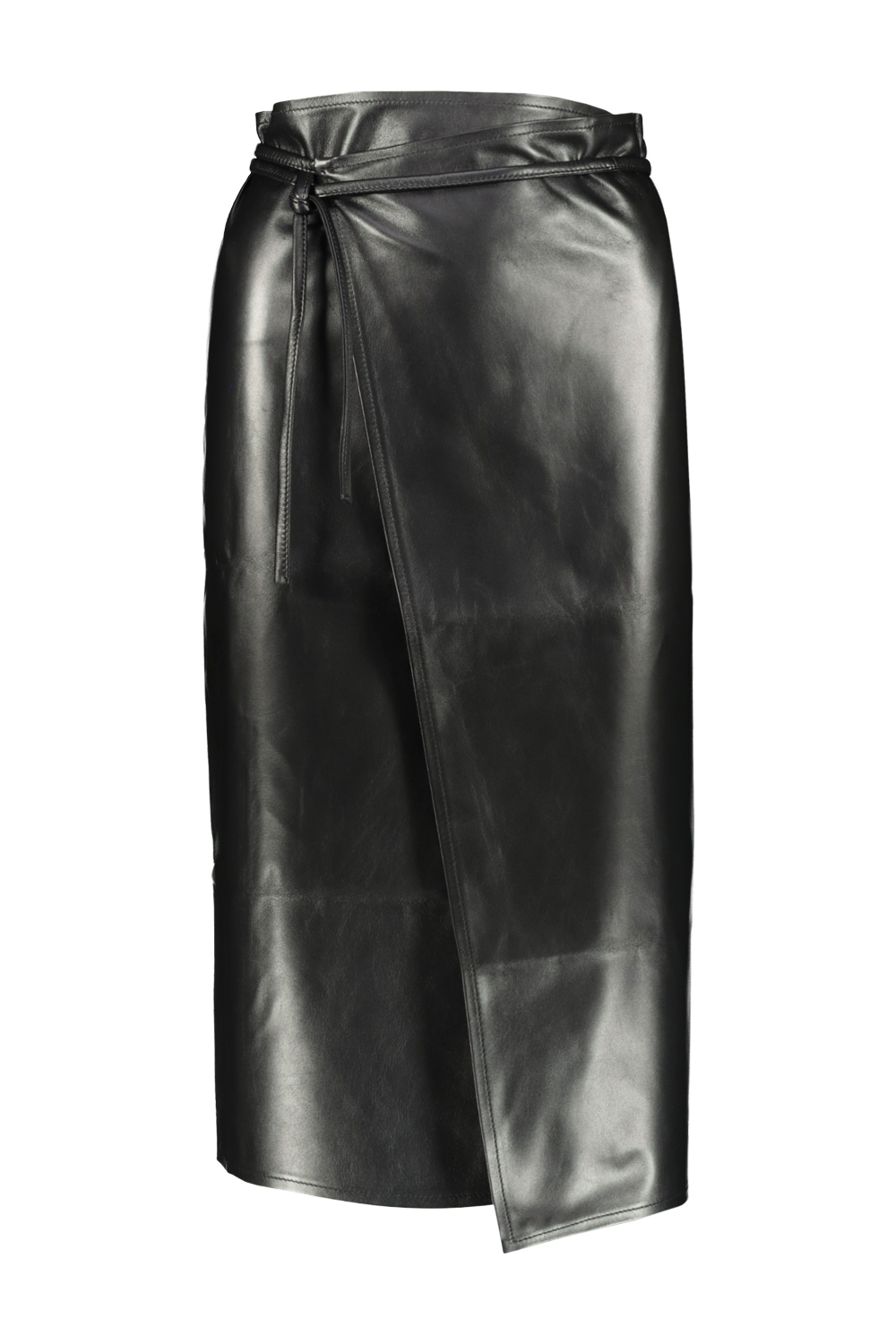 Leather Wrap Skirt