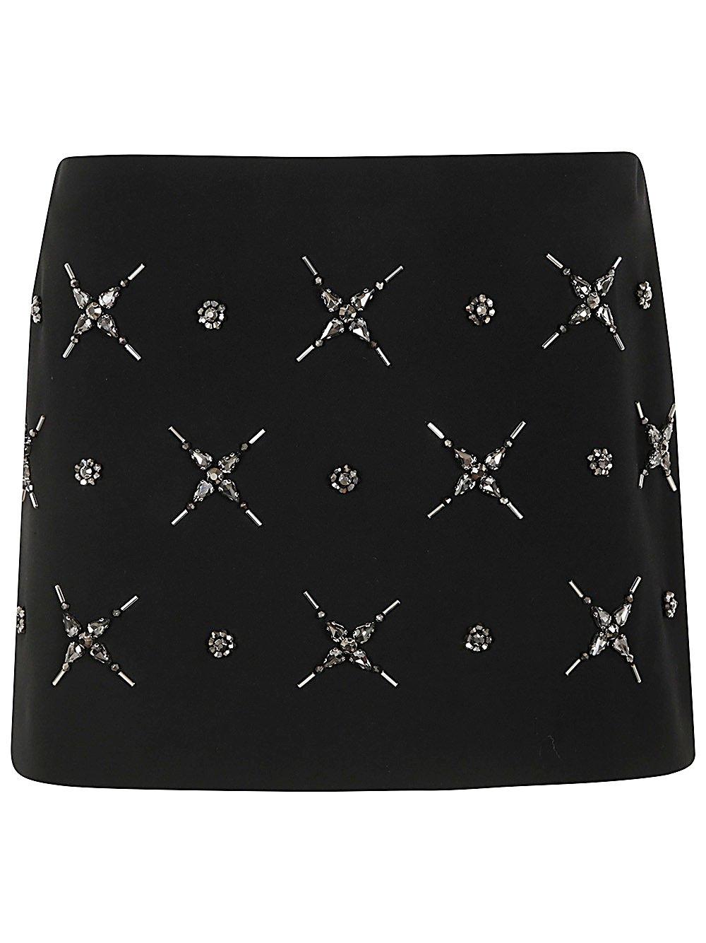 Embellished Double-layer Mini Skirt