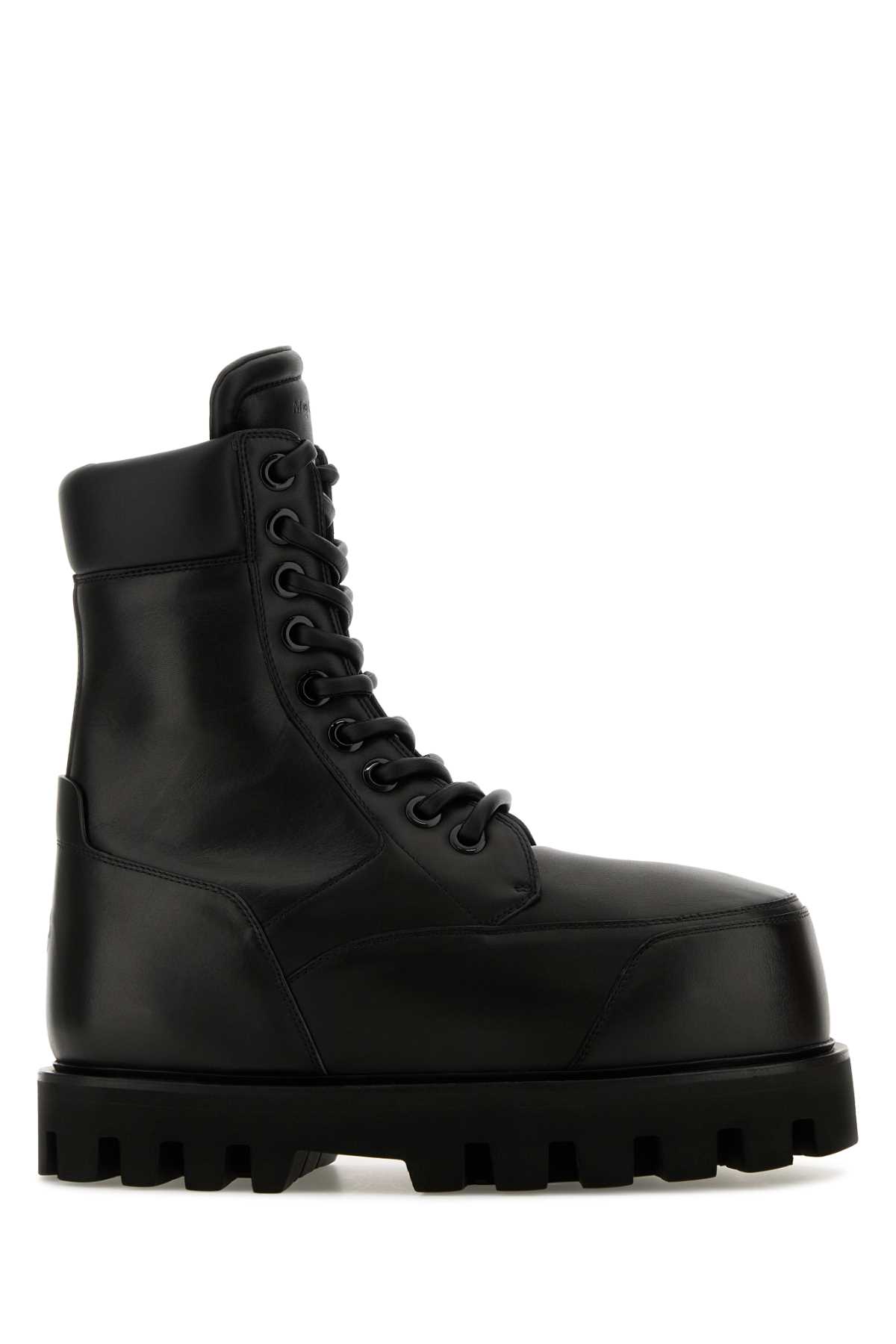 Black Leather Ankle Boots