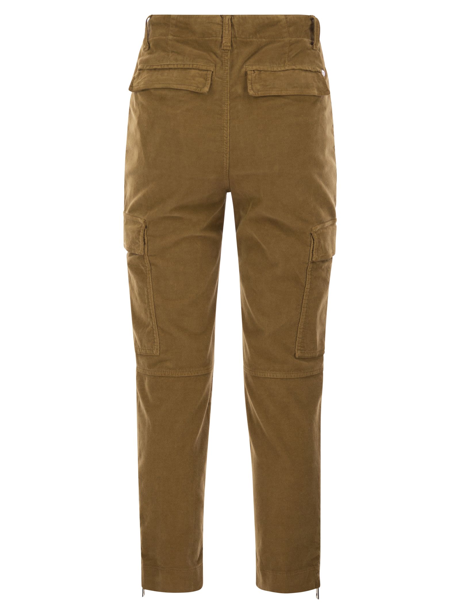 Dondup Velvet Cargo Pants - Eve In Brown
