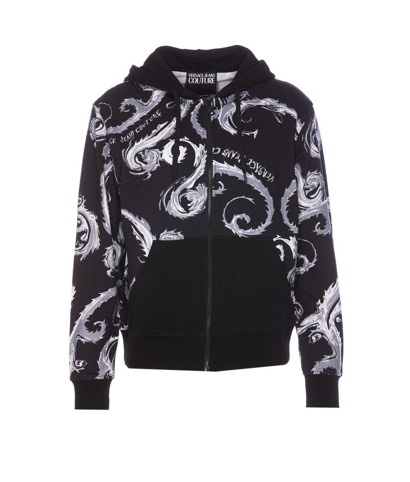 Barocco-printed Jersey Hoodie