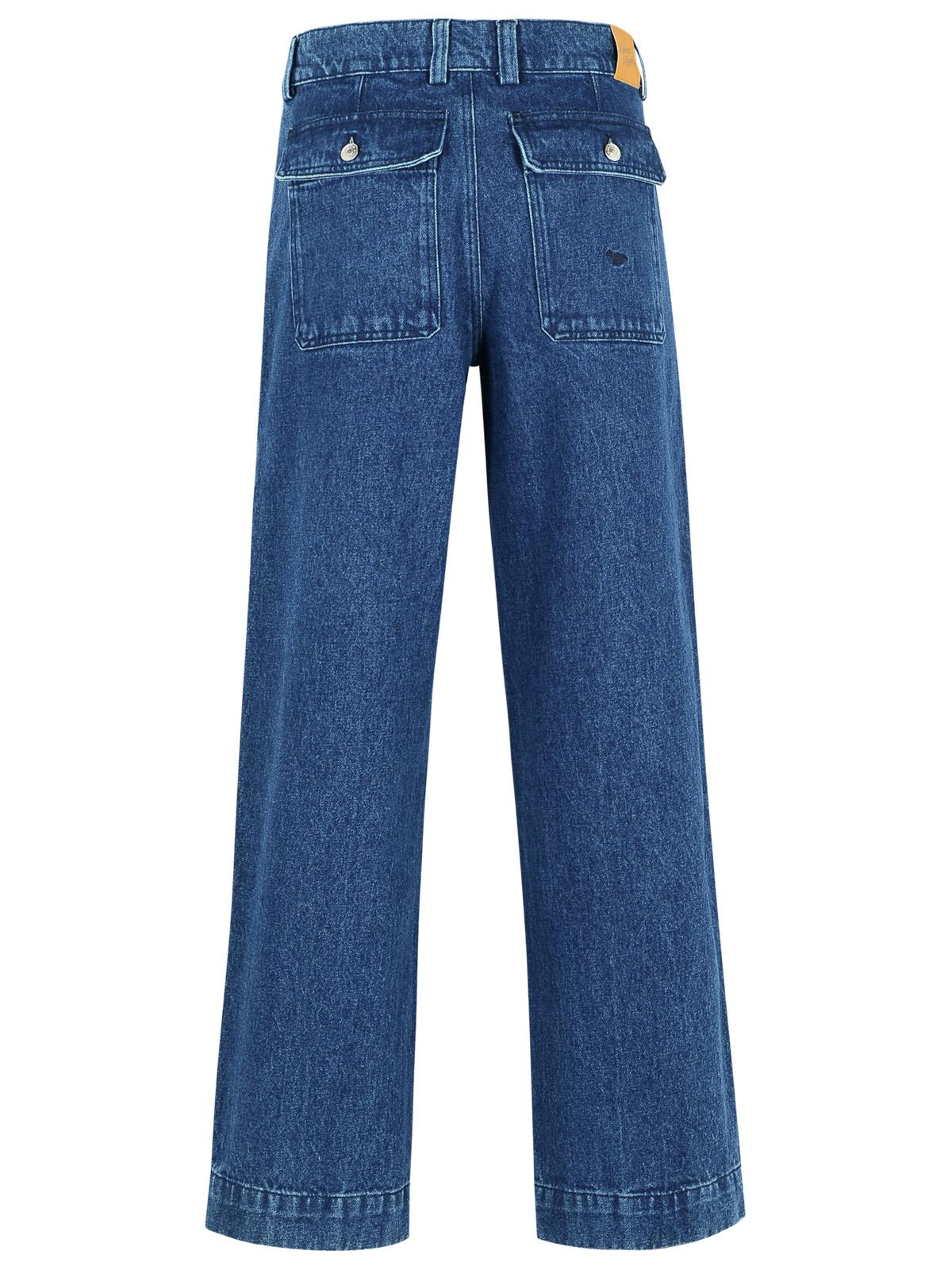 Shop Maison Kitsuné Workwear Blue Denim Jeans