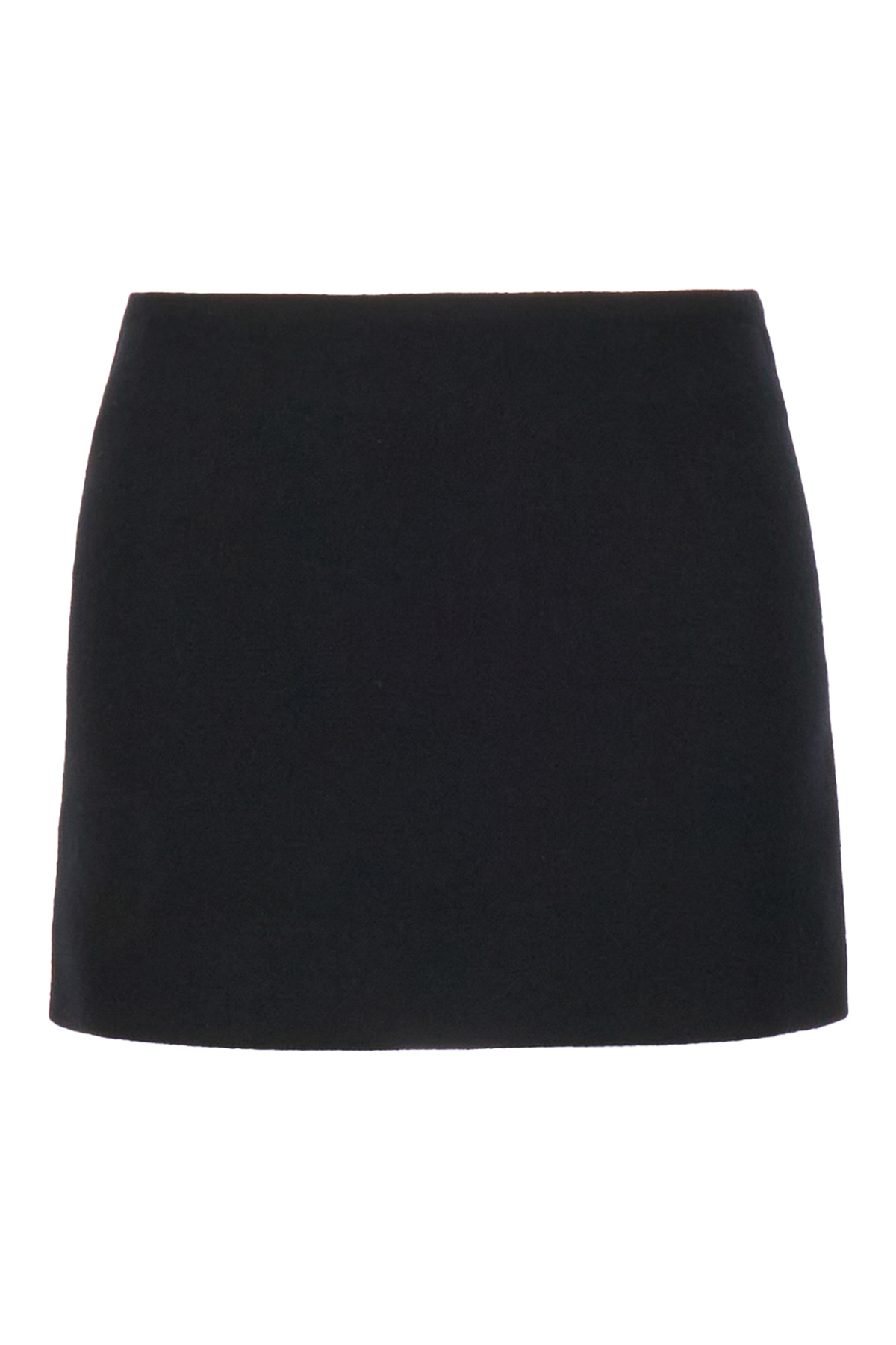 Black Wool Mini Skirt