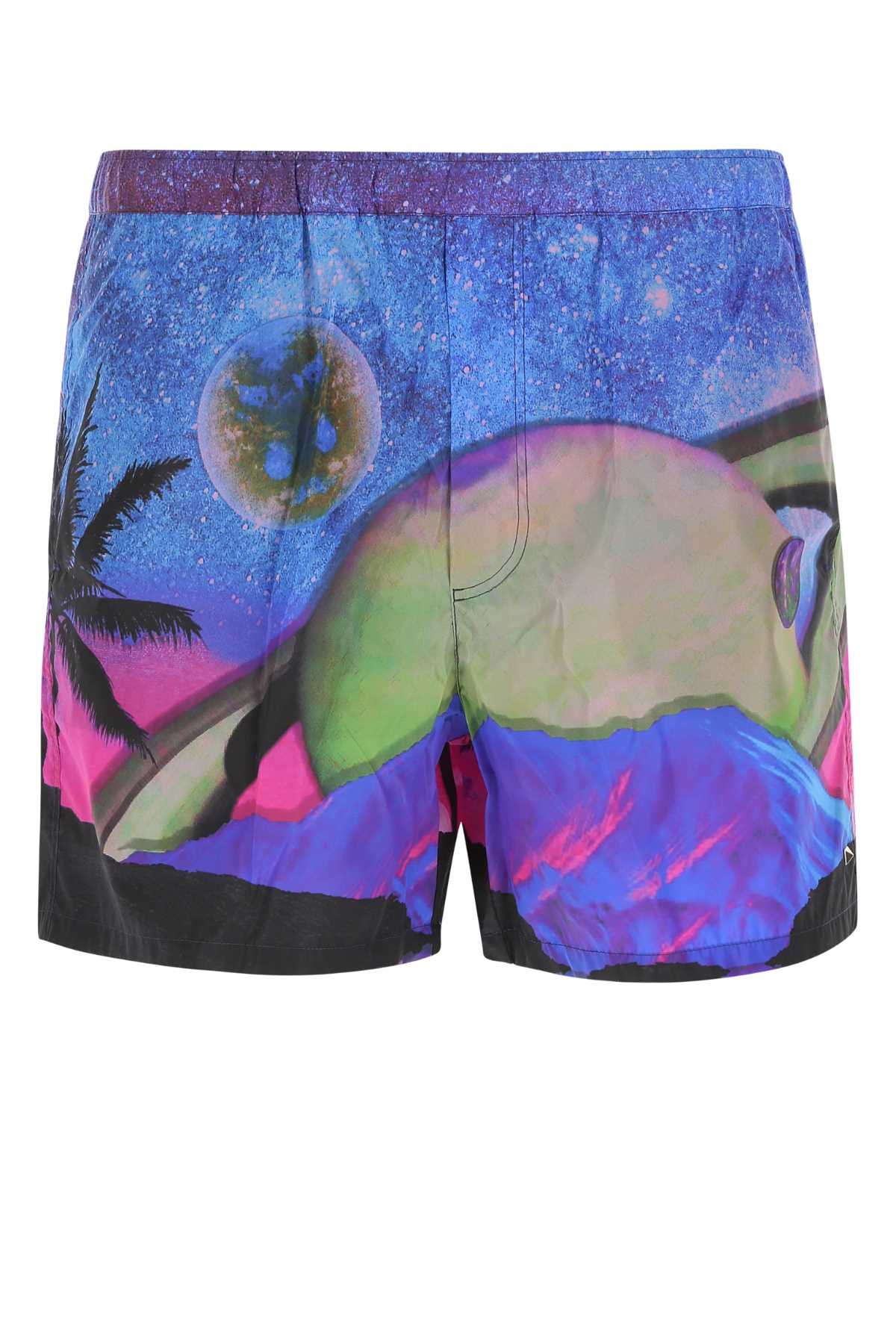 Printed Nylon Bermuda Shorts