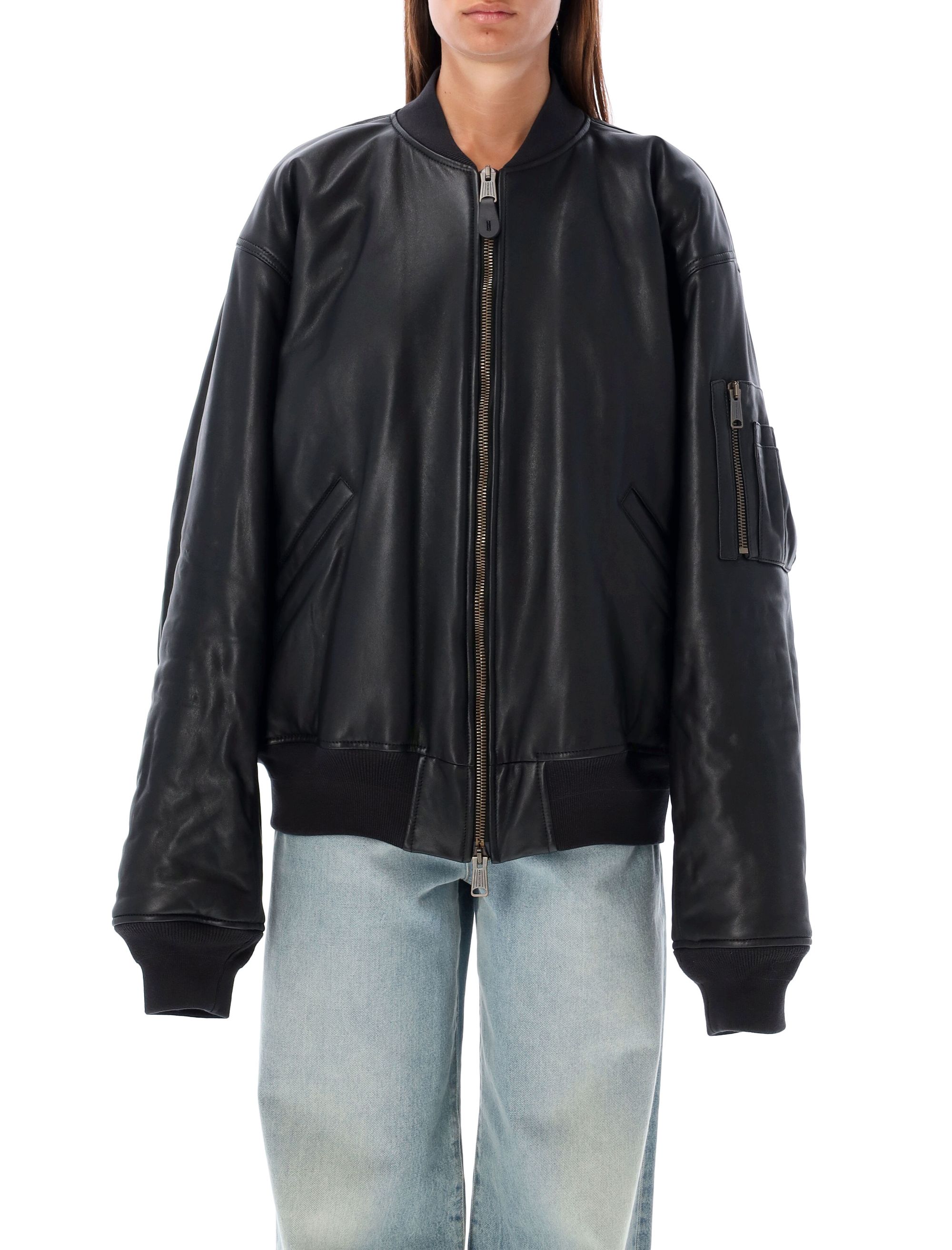 Soft Leather Bomber