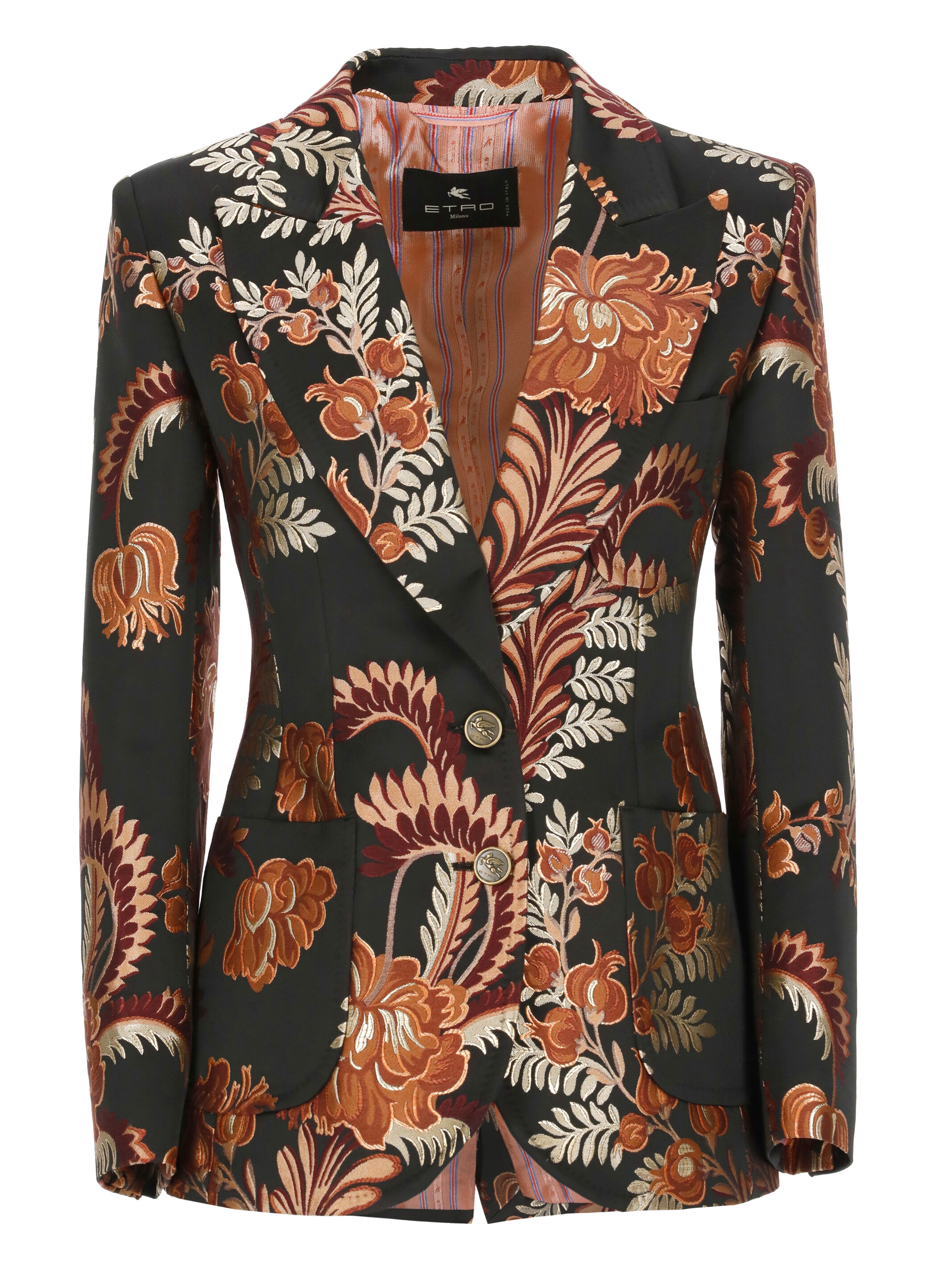 Floral Printed Single-breasted Blazer