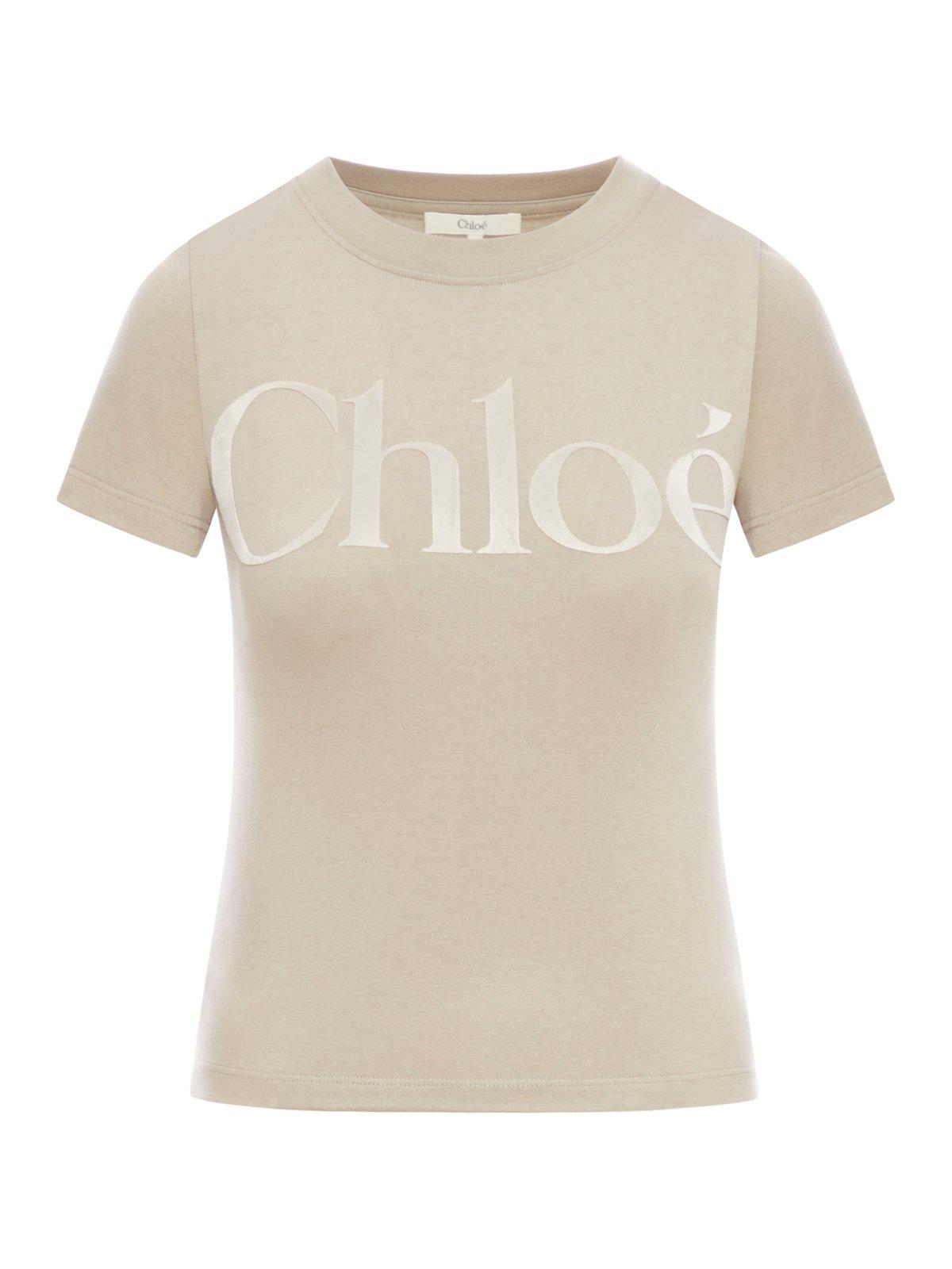 Chloé Logo Printed Crewneck T-shirt