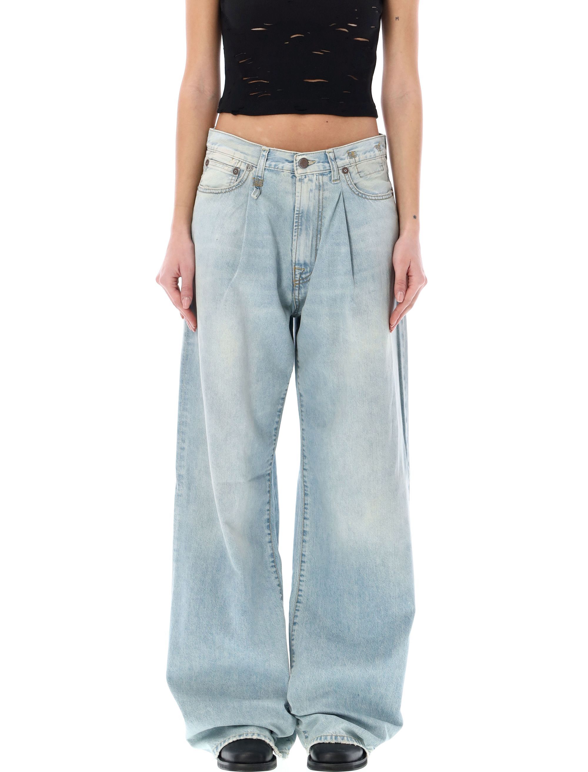 Damon Pleated Wide Leg Jean