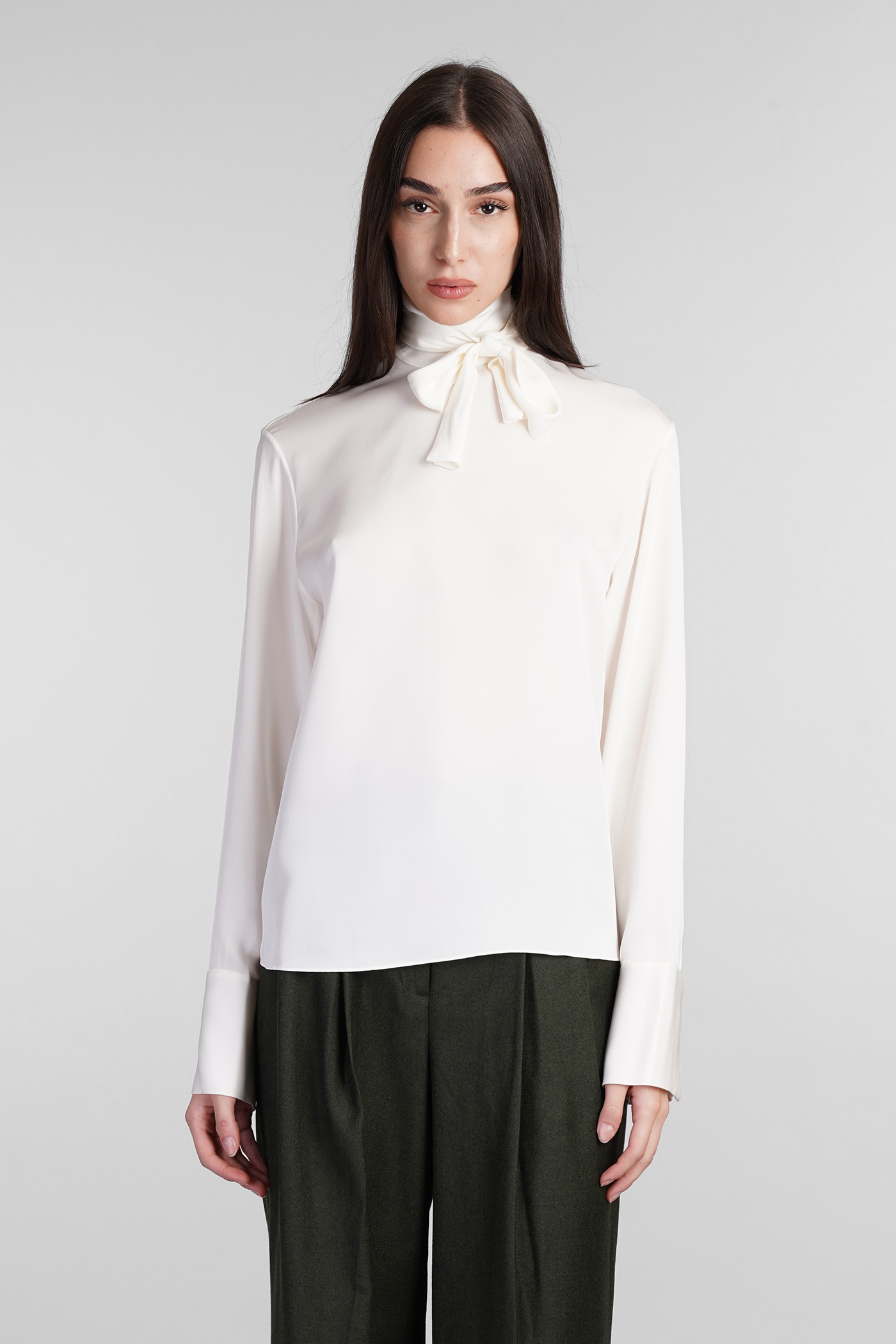 Blouse In Beige Silk