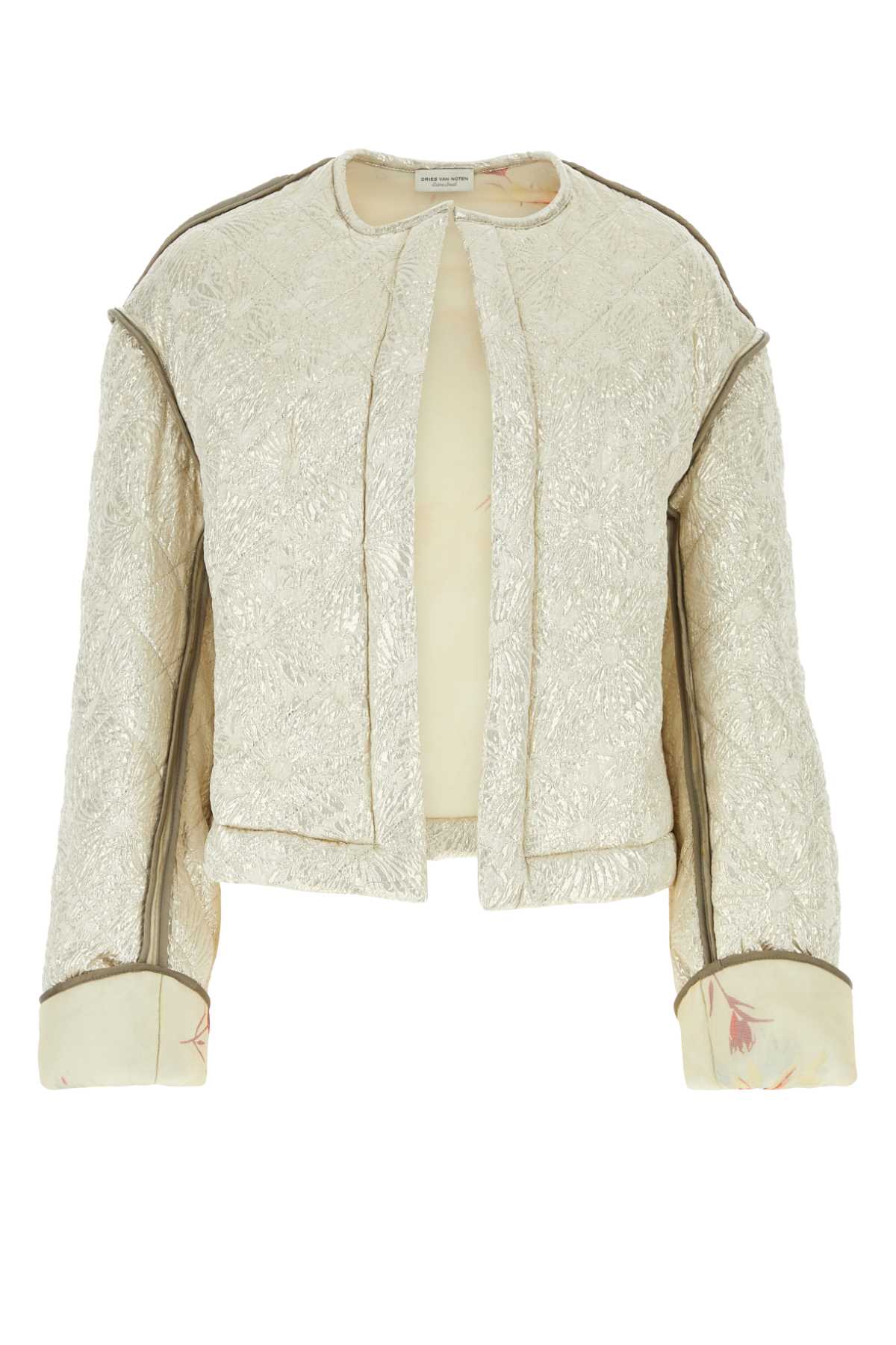 Platinum Silk Blend Bomber Jacket