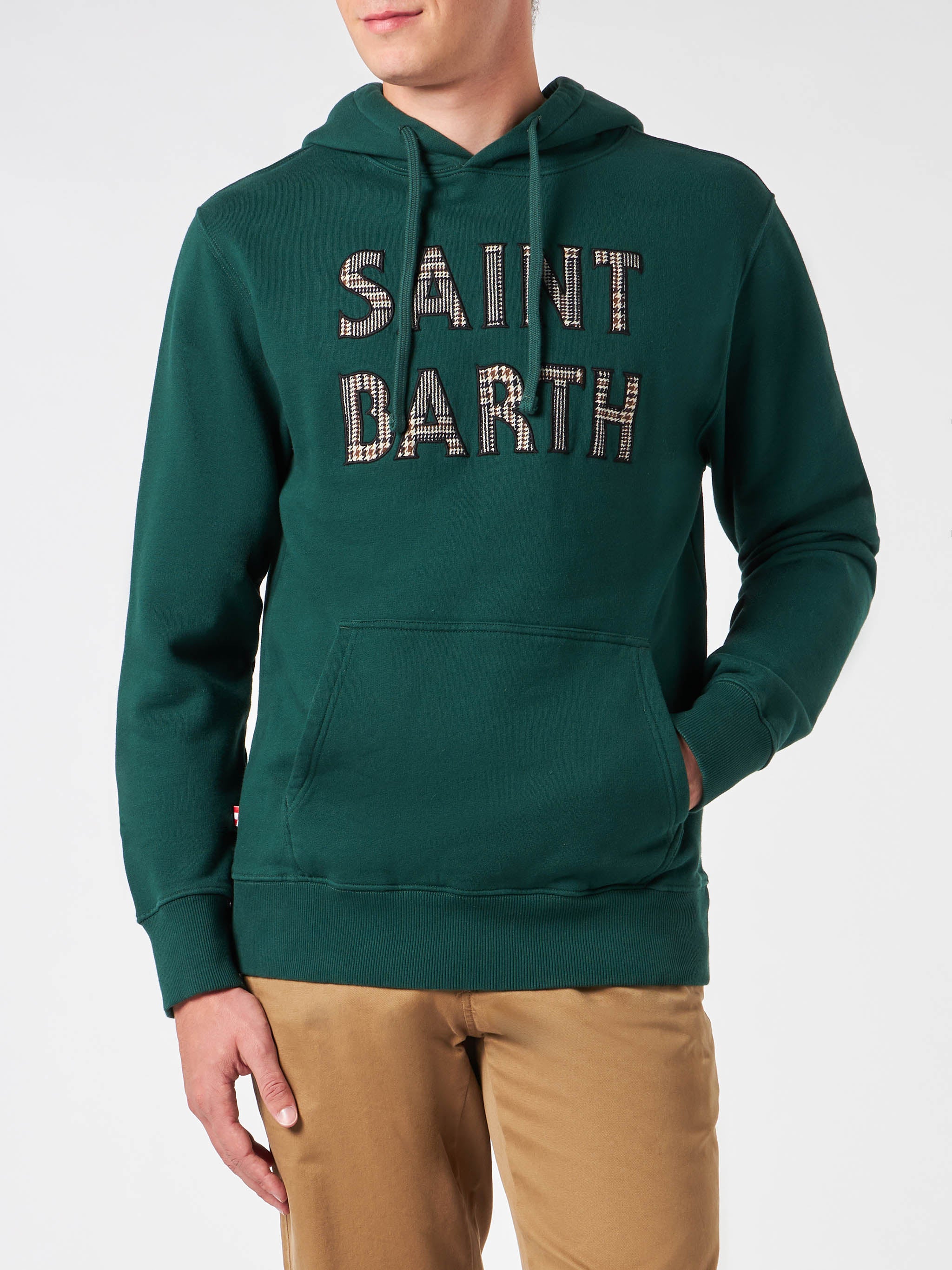 Man Green Hoodie With Saint Barth Patch