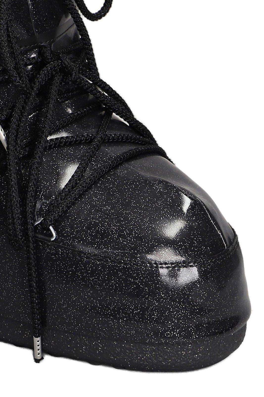 MOON BOOT ICON LOW GLITTER LACE-UP BOOTS