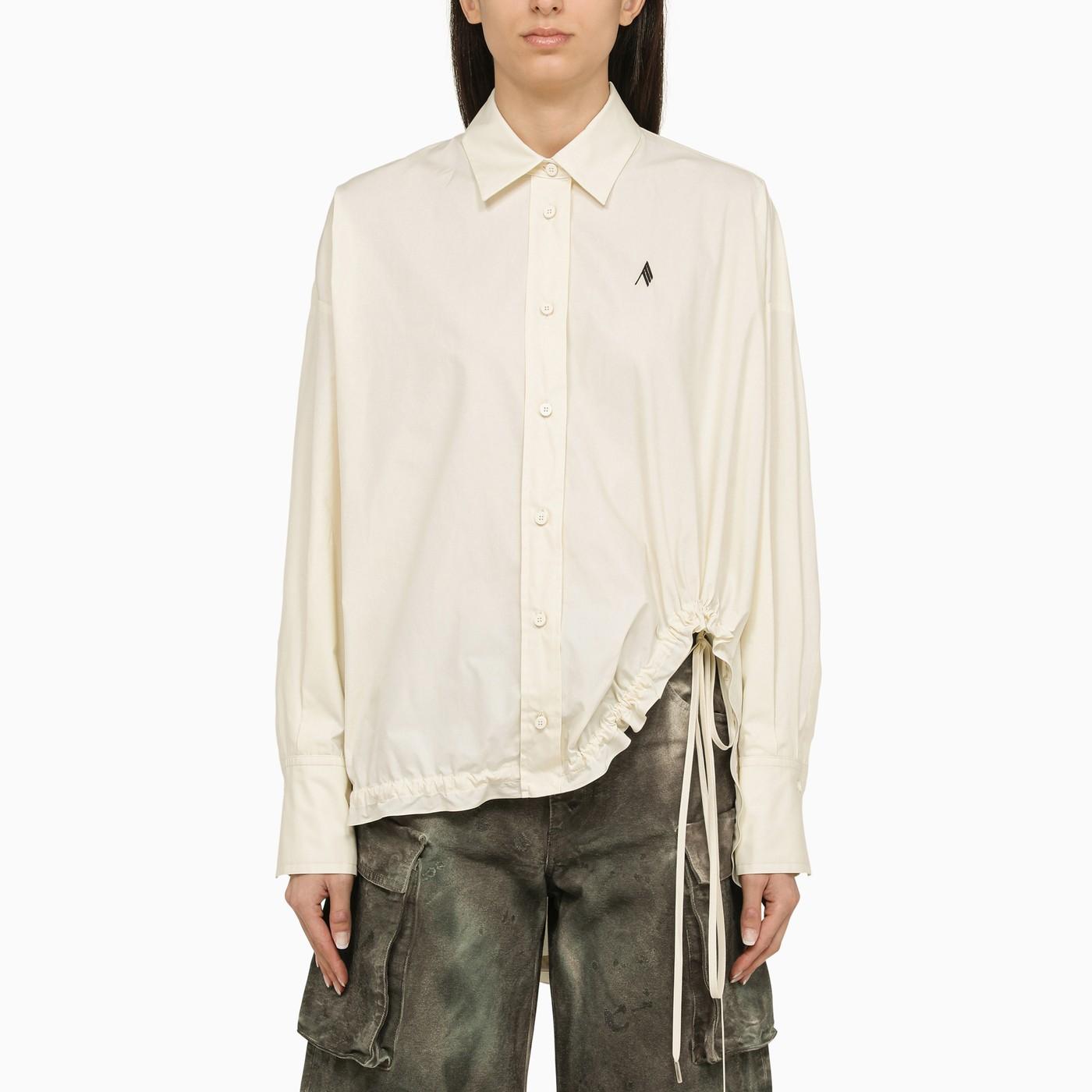 Asymmetric Drawstring Shirt