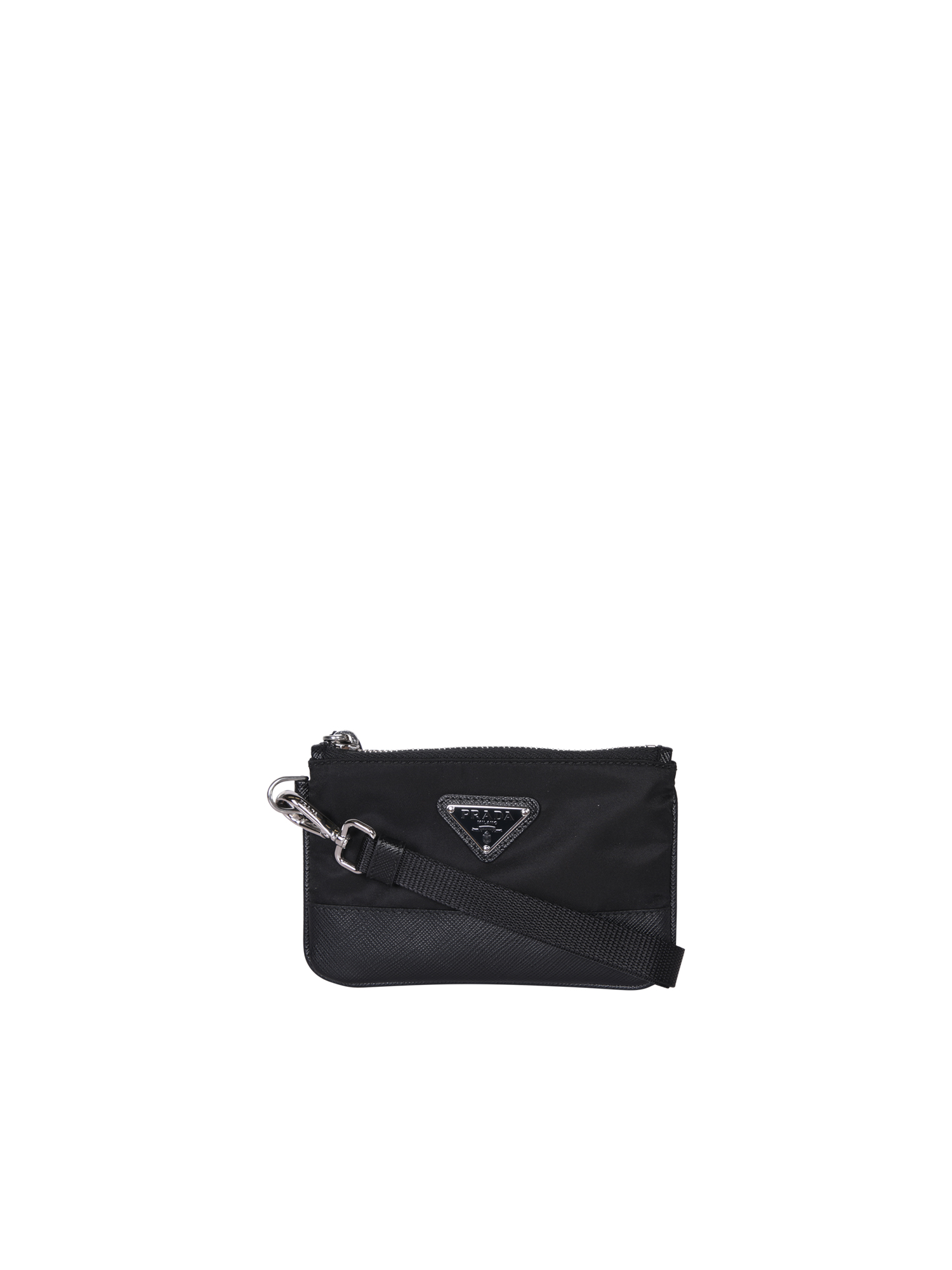 Black Nylon And Leather Wallet