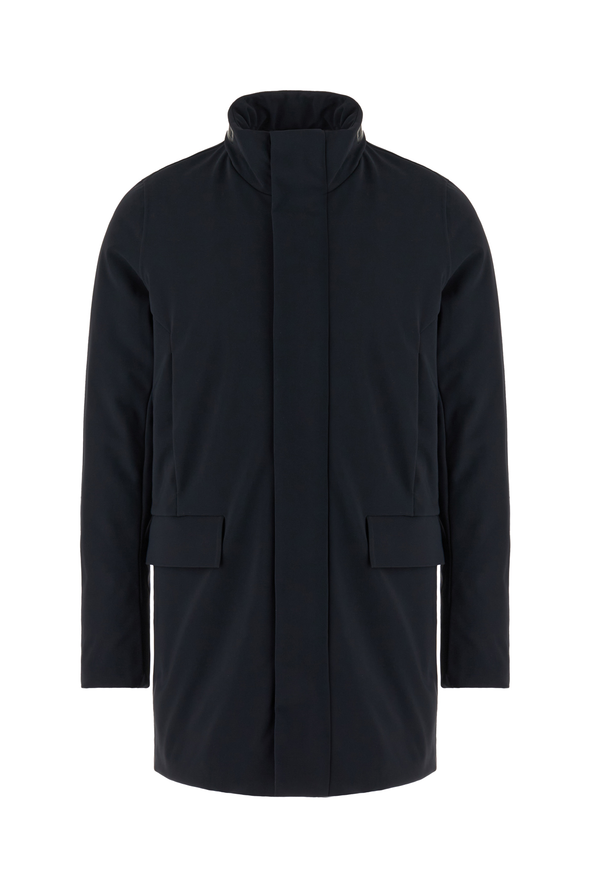 Midnight Blue Stretch Nylon Down Jacket