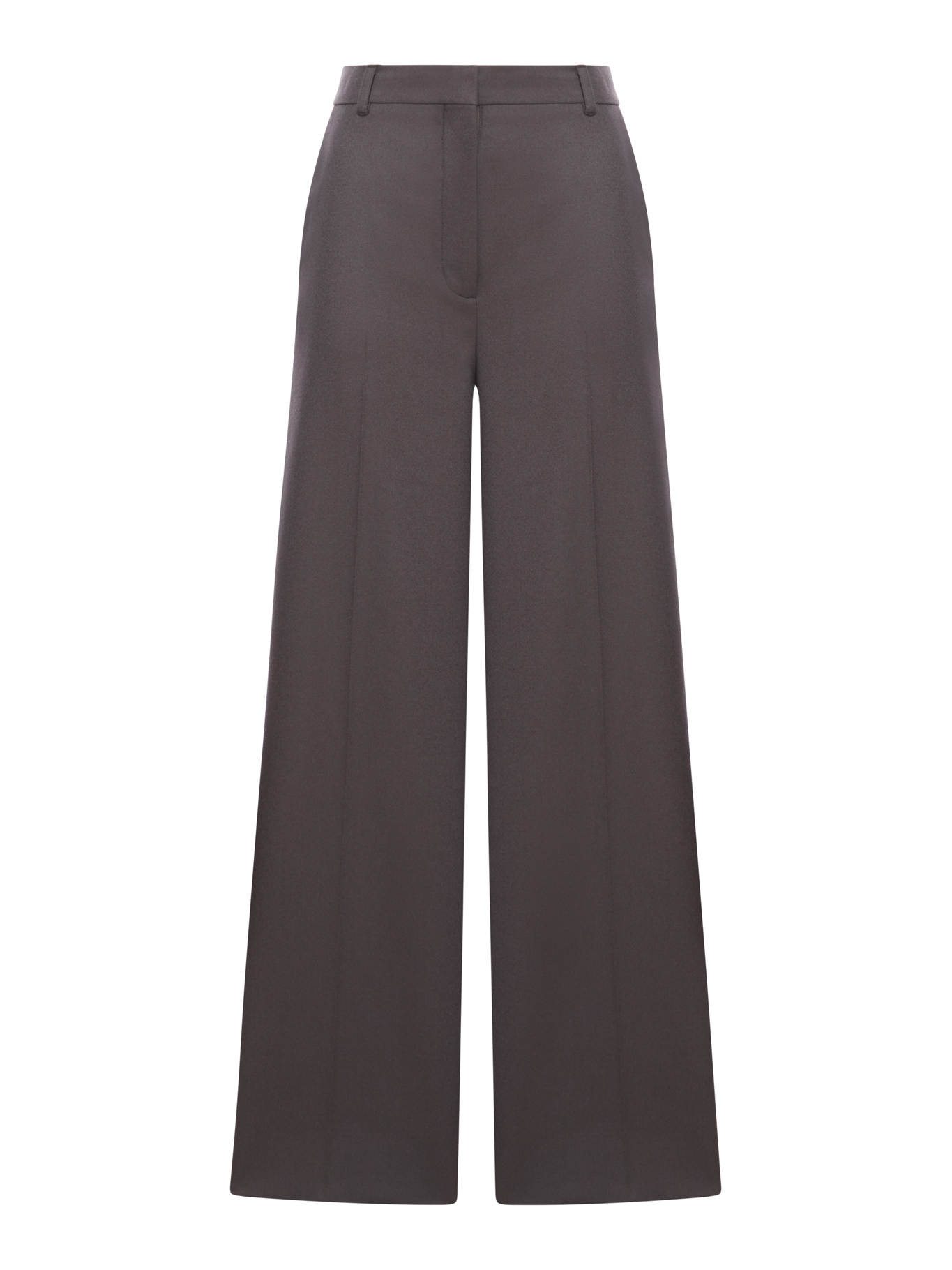 Chocolate Flannel Wide-leg Pant