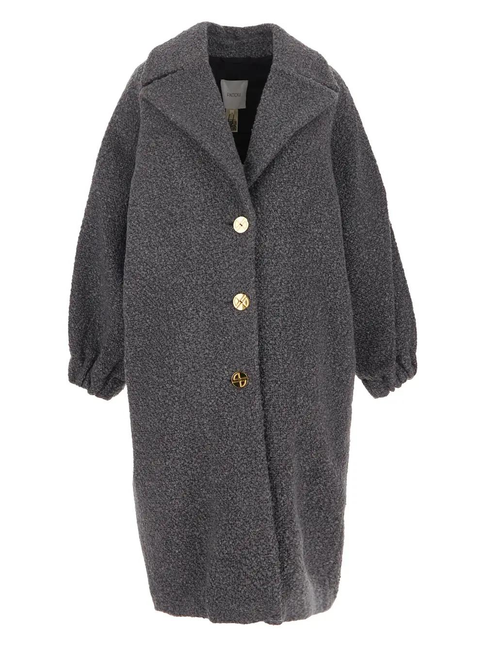 elliptic Grey Wool Coat